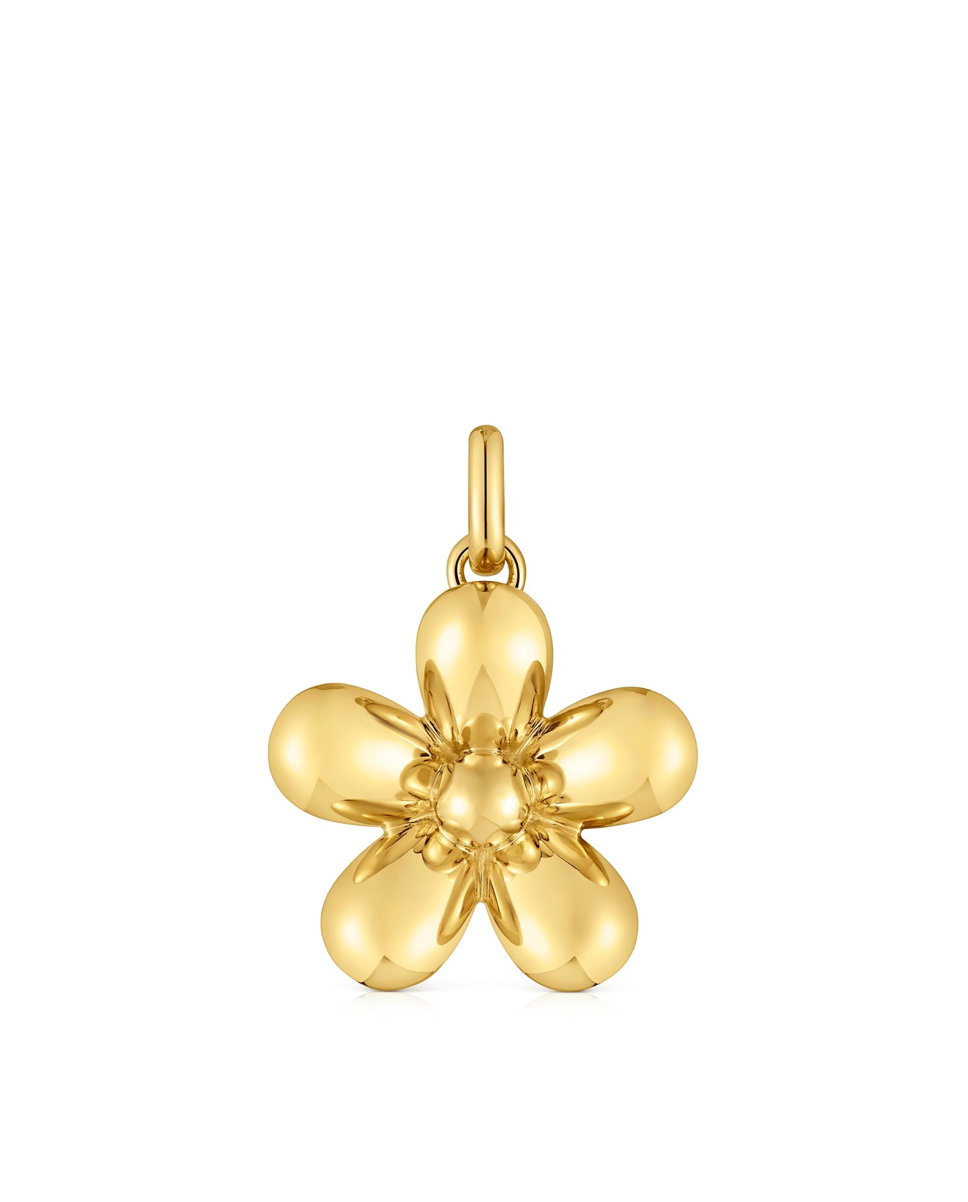 Imagem 0 de Pendente Daisy Flor Banhado em Ouro de 18 Kt Sobre Prata