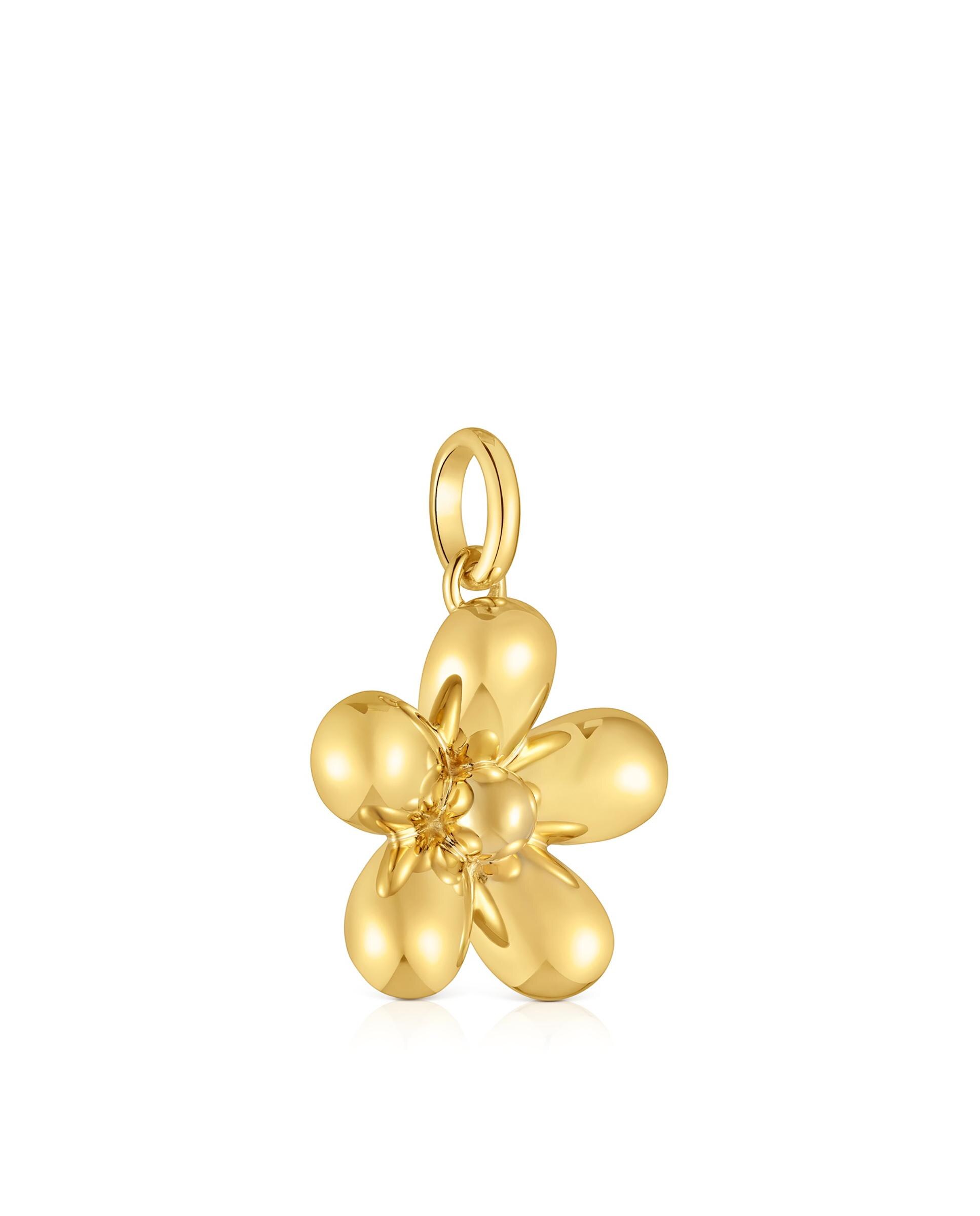 Pendentes Daisy Flor Banhado em Ouro de 18 Kt Sobre Prata Dourado-2