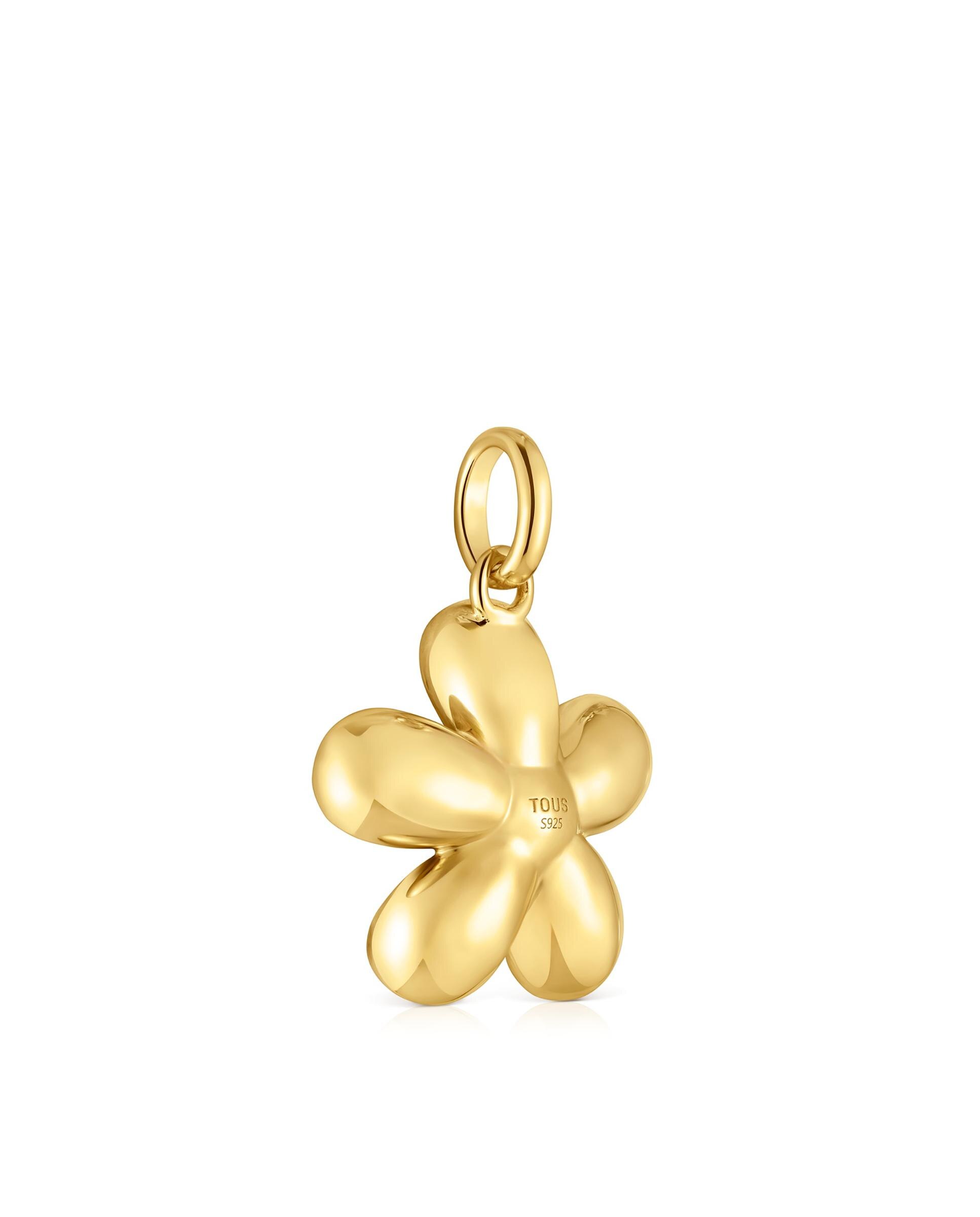 Pendentes Daisy Flor Banhado em Ouro de 18 Kt Sobre Prata Dourado-3
