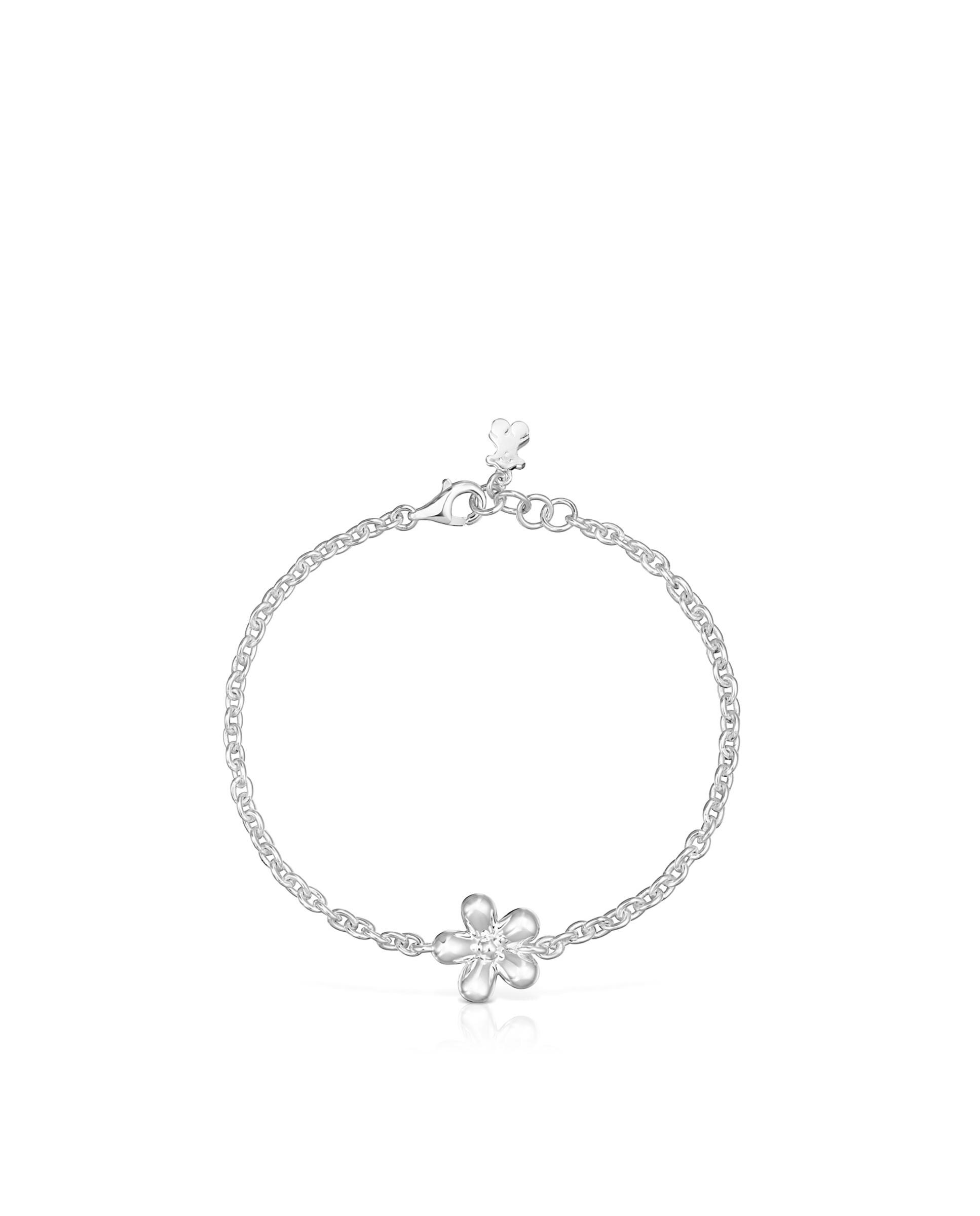 Pulseira de Corrente Daisy de Prata Prateado-2