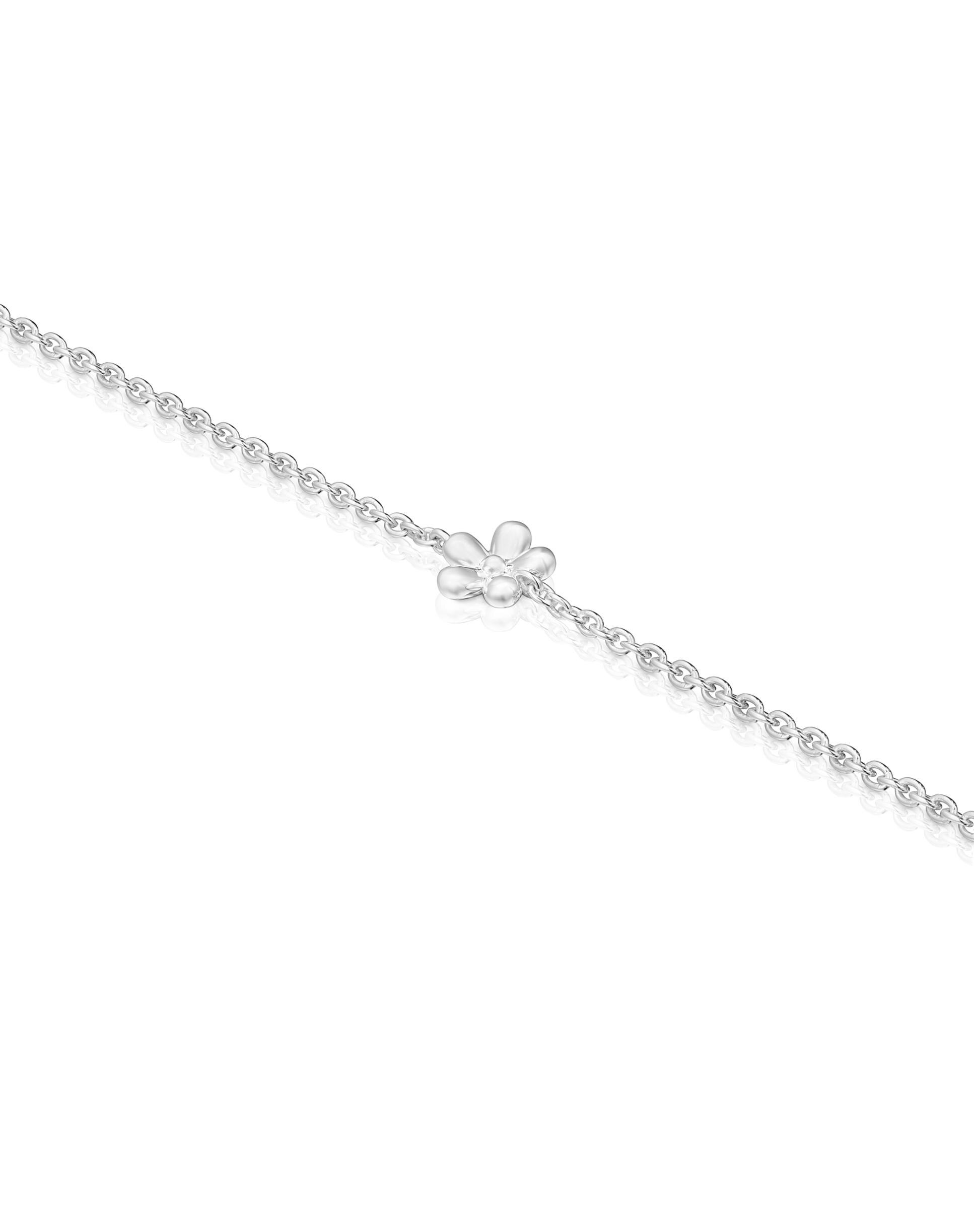 Pulseira de Corrente Daisy de Prata Prateado-3
