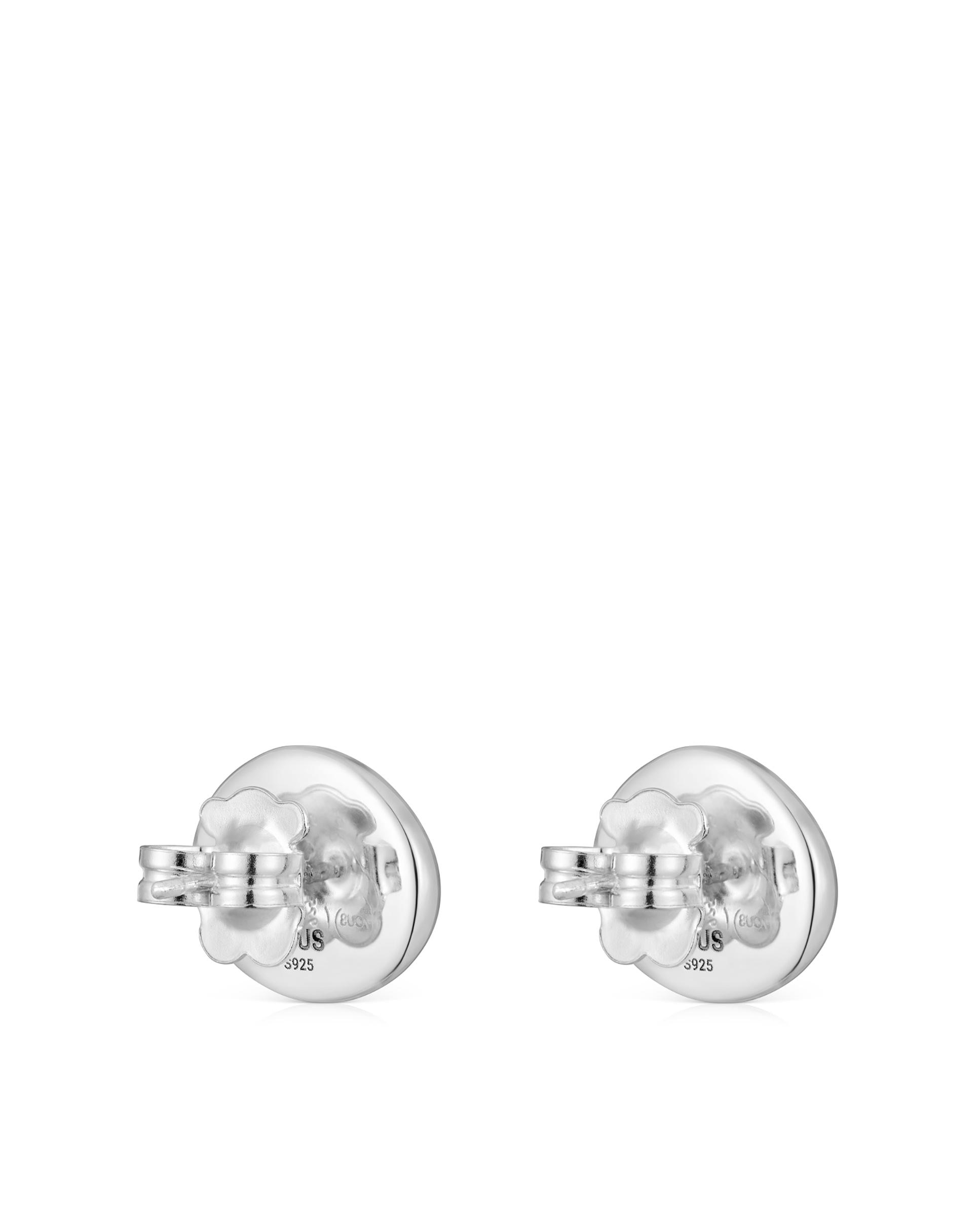 Brincos Daisy de Prata de 12 Mm Prateado-3