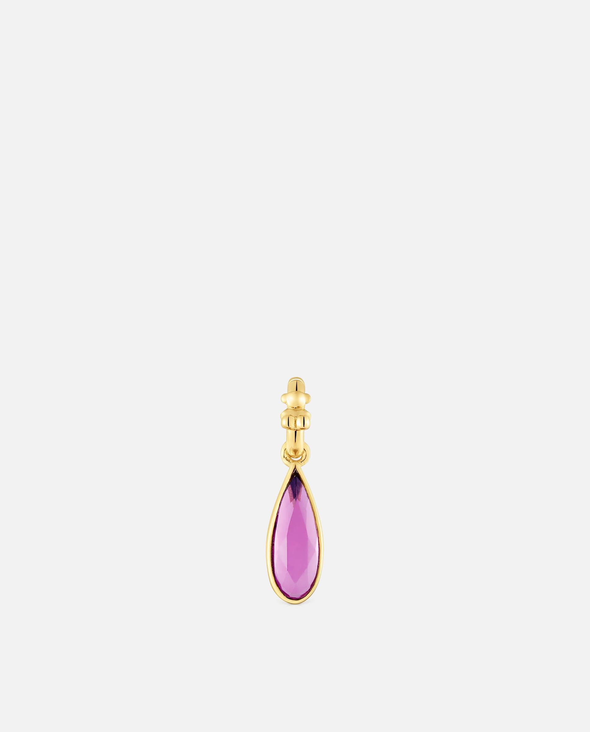 Pendente Medallions Pequeno Banhado em Ouro 18 Kt Sobre Prata com Rodolita Roxo-1