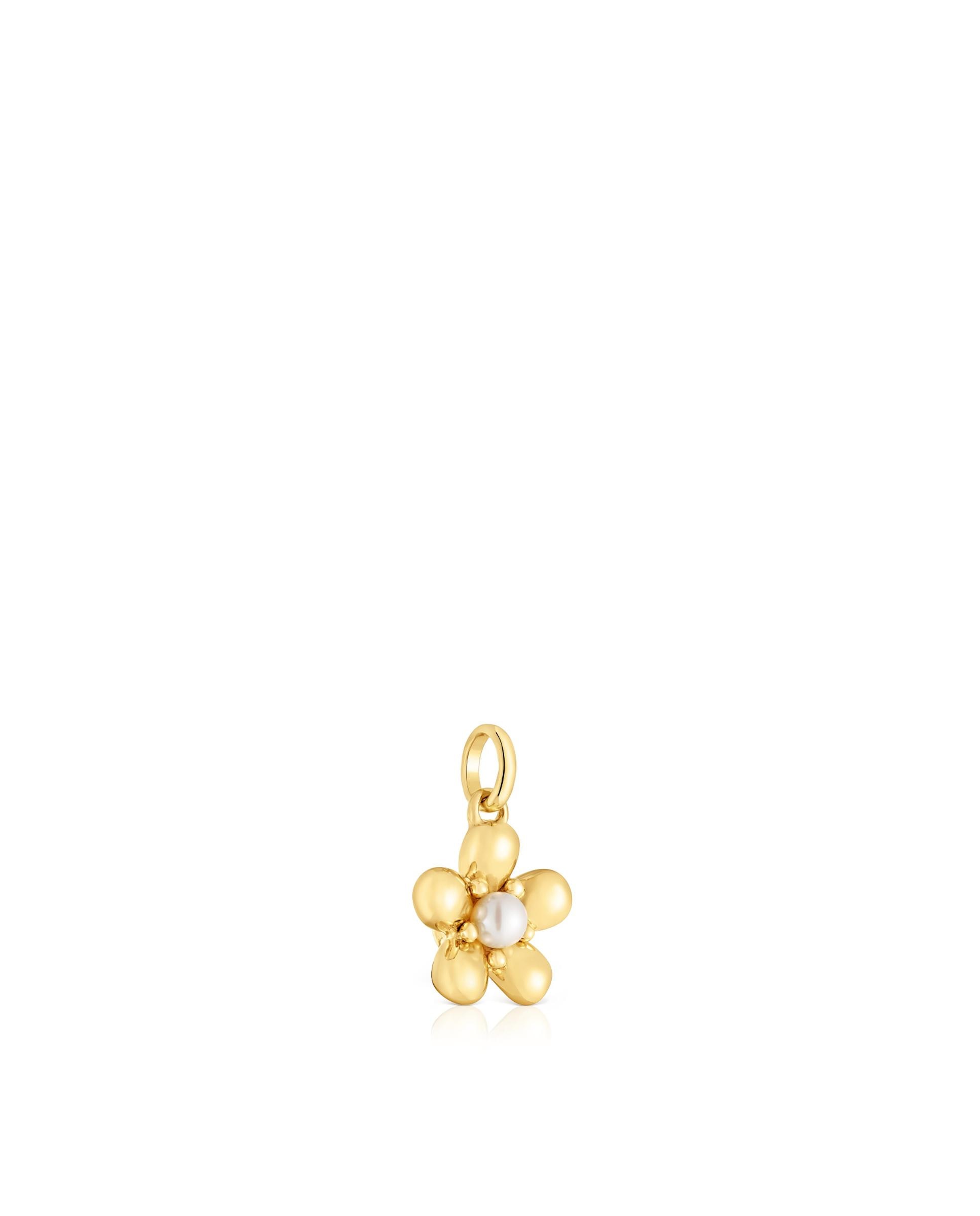 Pendente Daisy de Ouro e Pérolas de 10 Mm Ouro-2