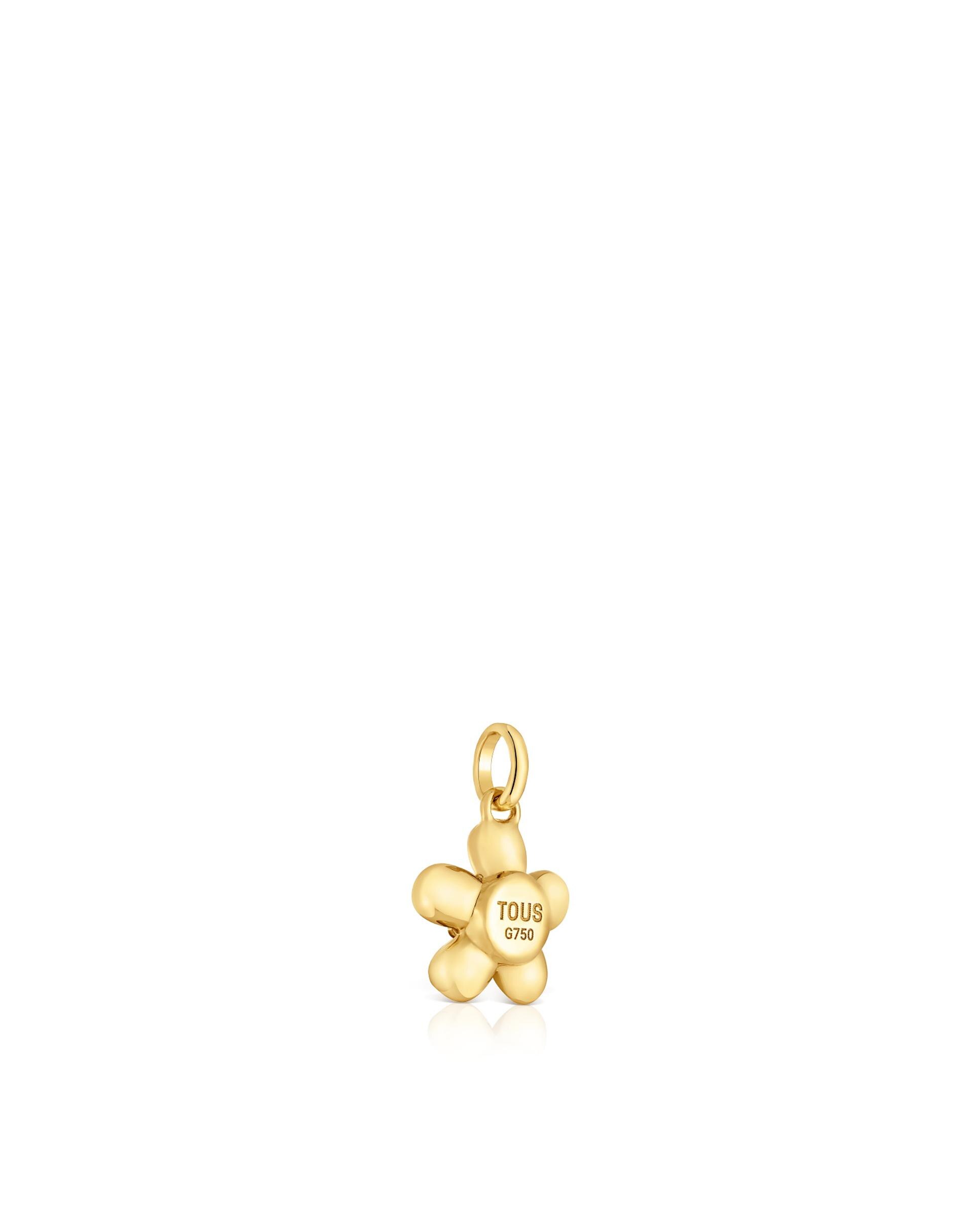 Pendente Daisy de Ouro e Pérolas de 10 Mm Ouro-3