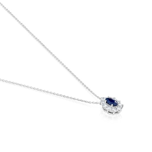 Imagem 0 de Colar Sweet Sapphire de Ouro Branco com Diamantes e Safiras