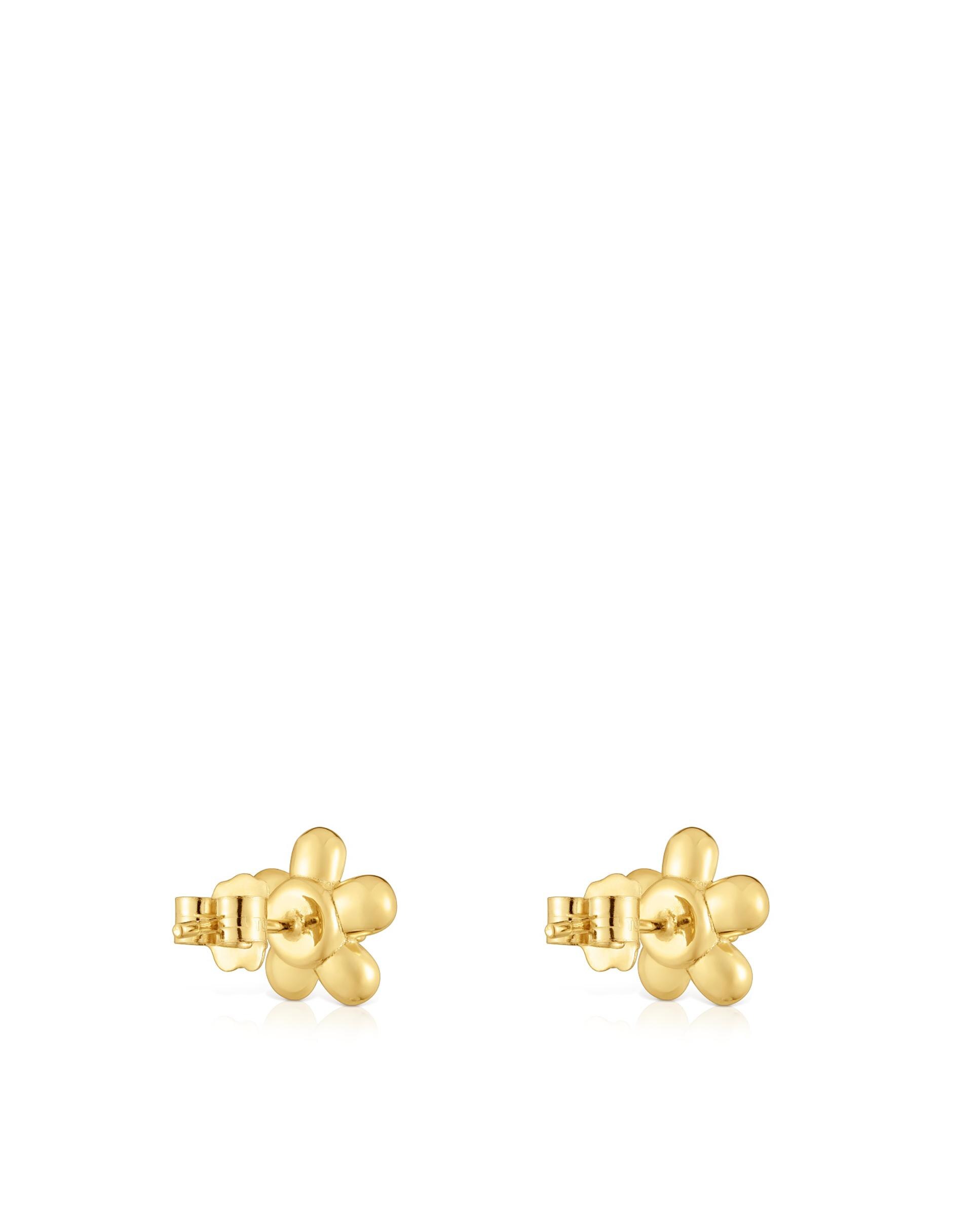 Brincos Daisy de Ouro e Pérolas de 10 Mm Branco-3
