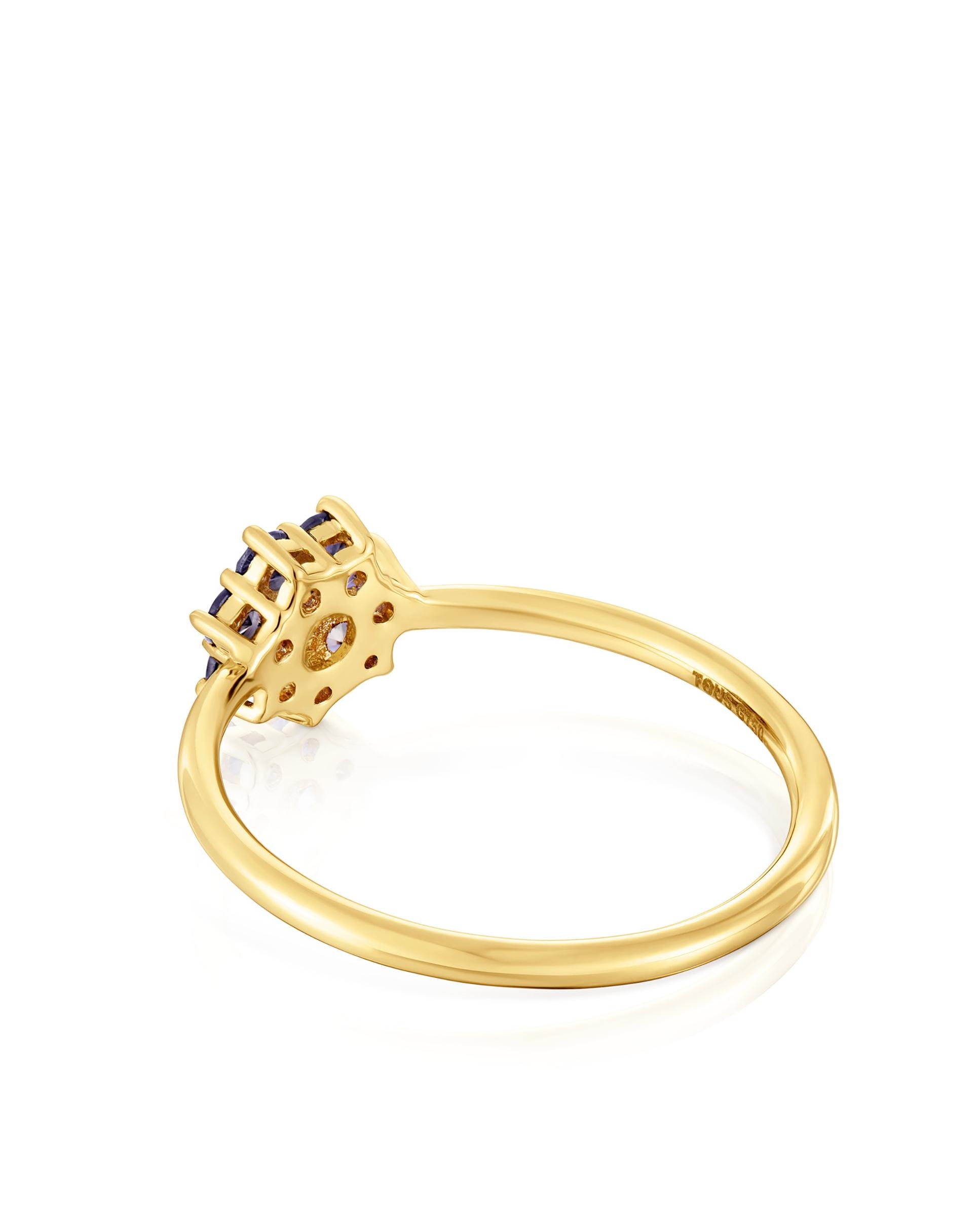 Anel Daisy de Ouro e Gemas Multicolor-3