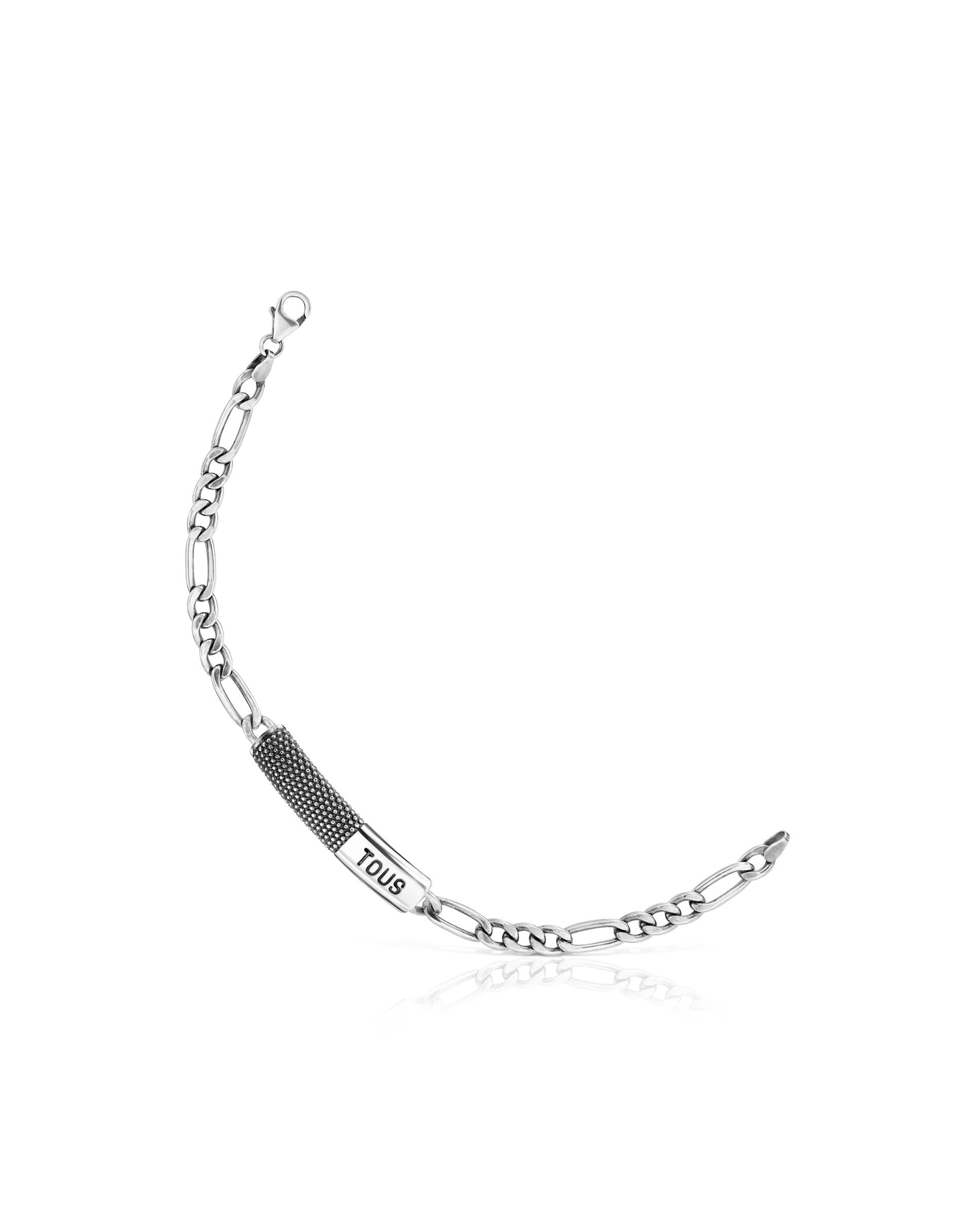 Imagem 0 de Pulseira Tous Man Corrente de Prata Envelhecida