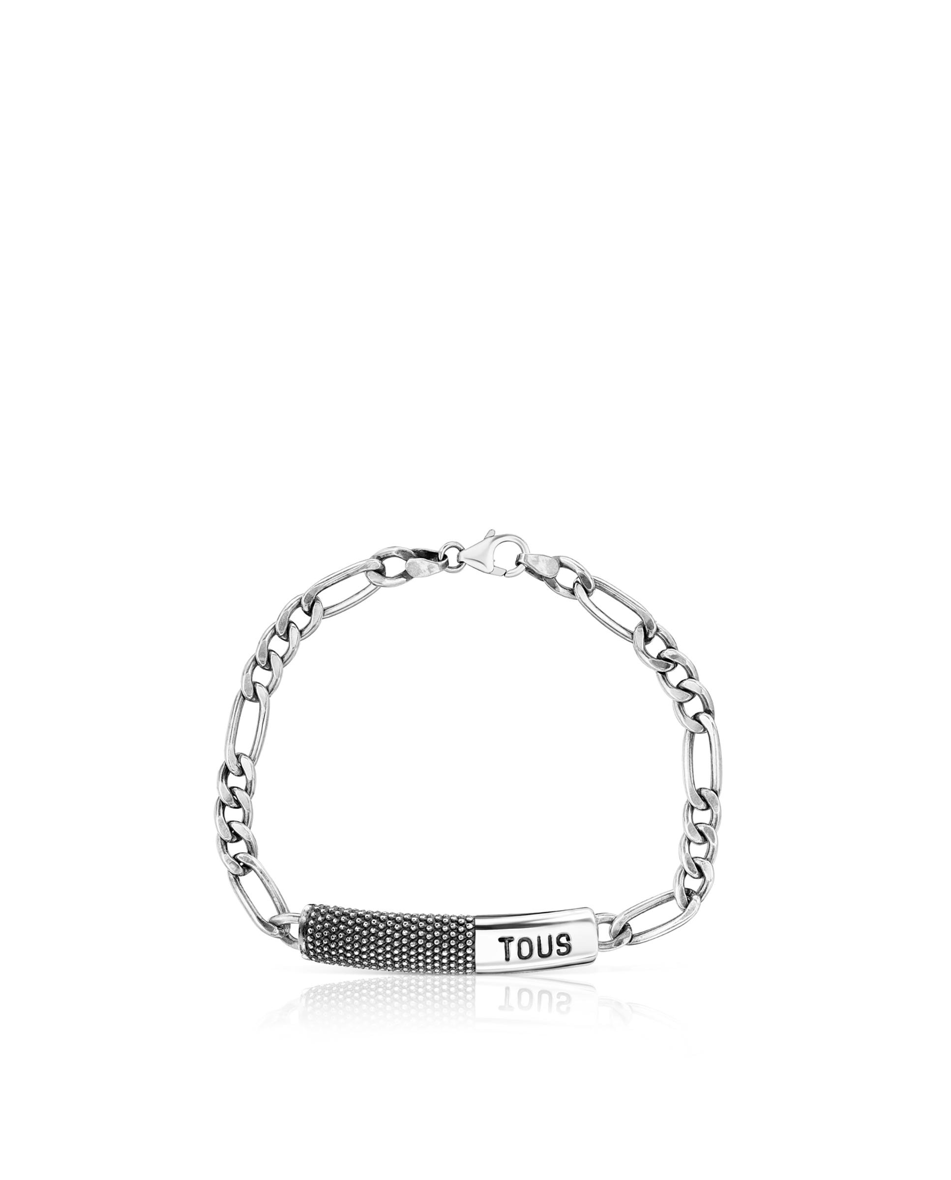 Pulseira Tous Man Corrente de Prata Envelhecida Prateado-2