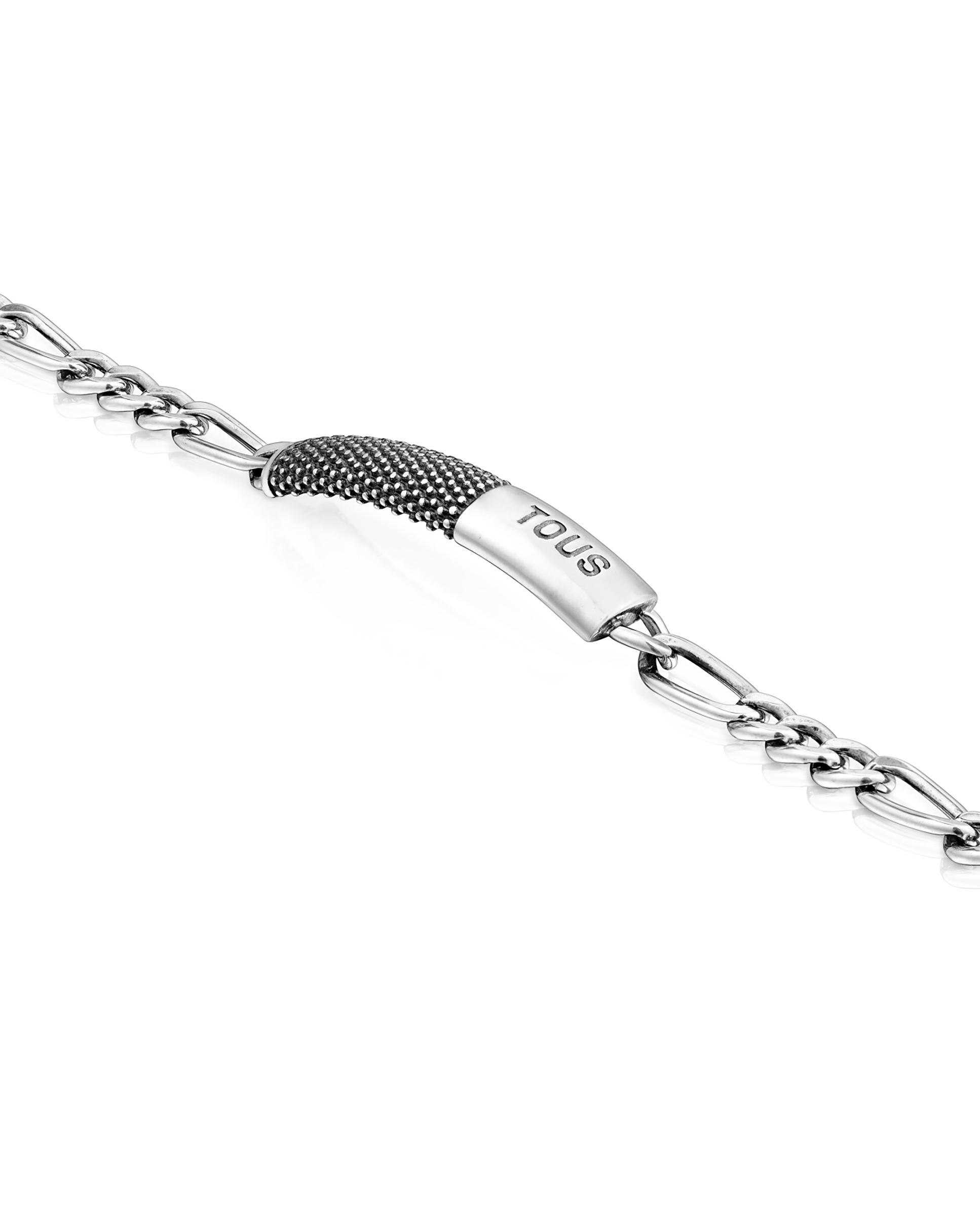 Pulseira Tous Man Corrente de Prata Envelhecida Prateado-3