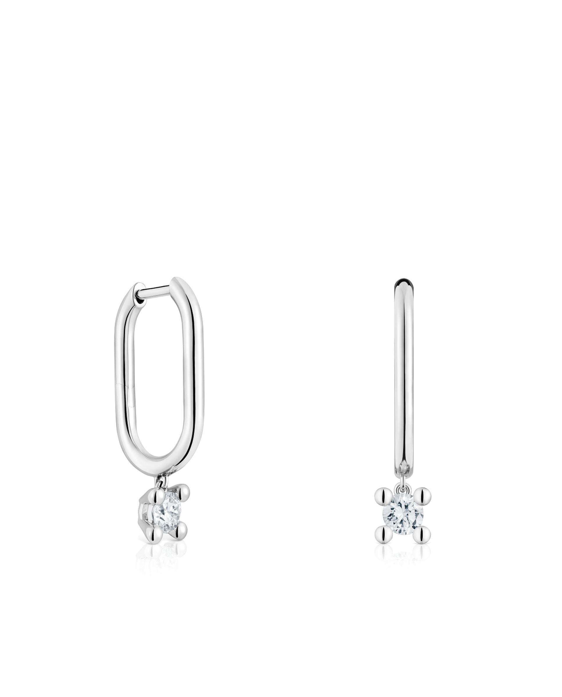 Brincos de Aro Shine Lgd de Platino com Diamantes Criados em Laboratório 0,36 Ct Branco-1