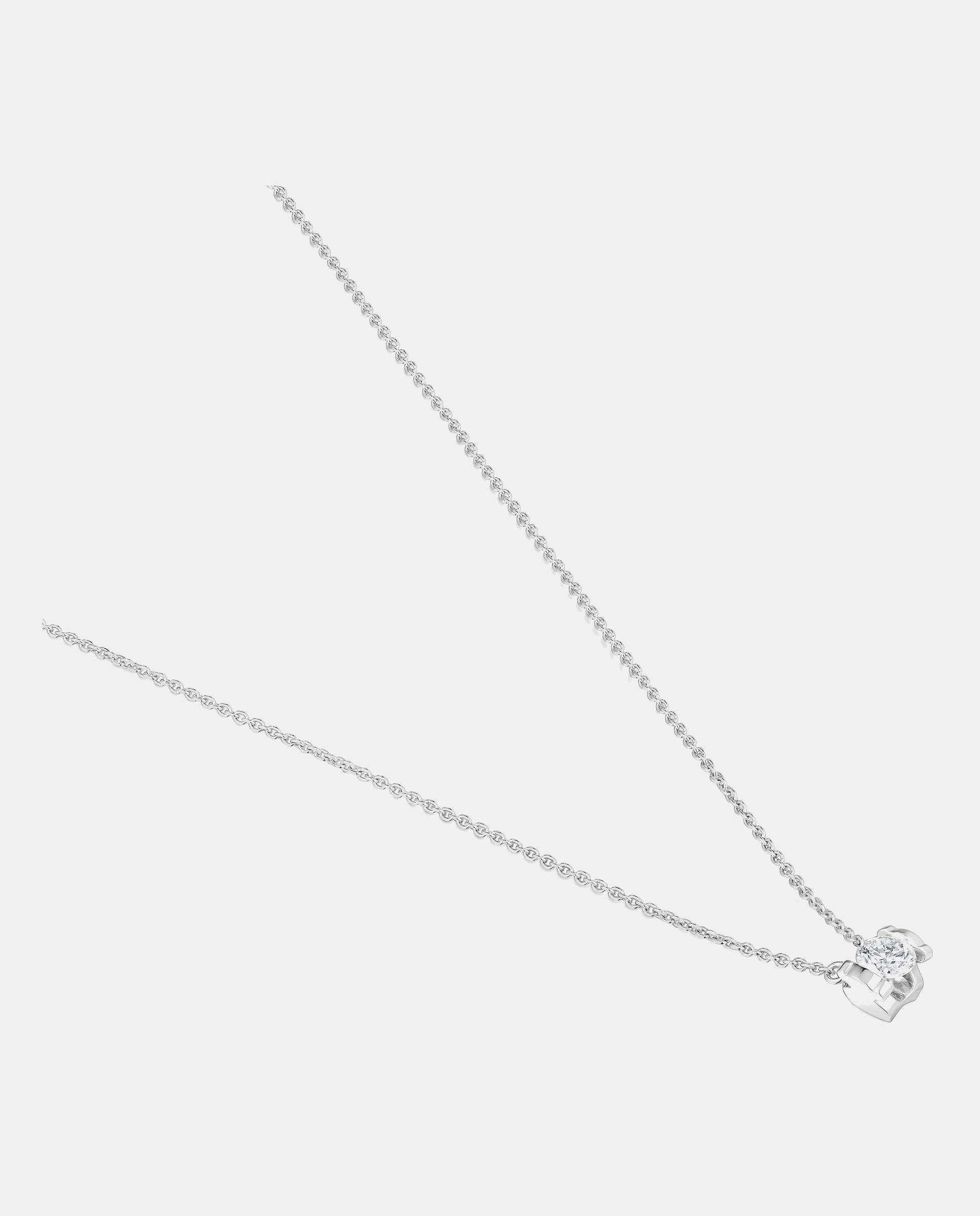 Colar Sweet Diamonds Lgd de Platina com Diamante Lapidação Brilhante Criado em Laboratório 0,25 Ct Branco-2