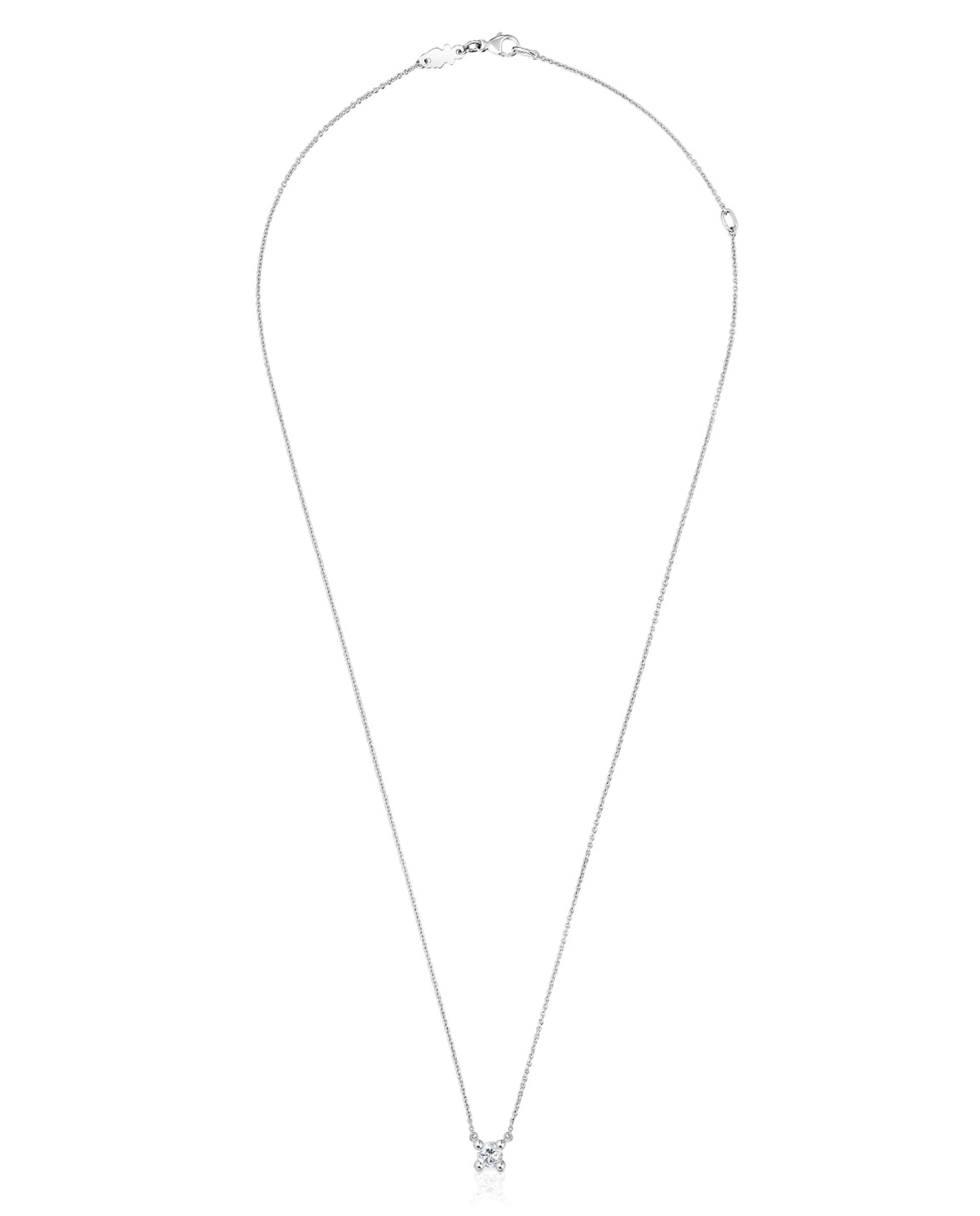 Colar Shine Lgd de Platina com Diamante Criado em Laboratório 0,37 Ct Prata-1