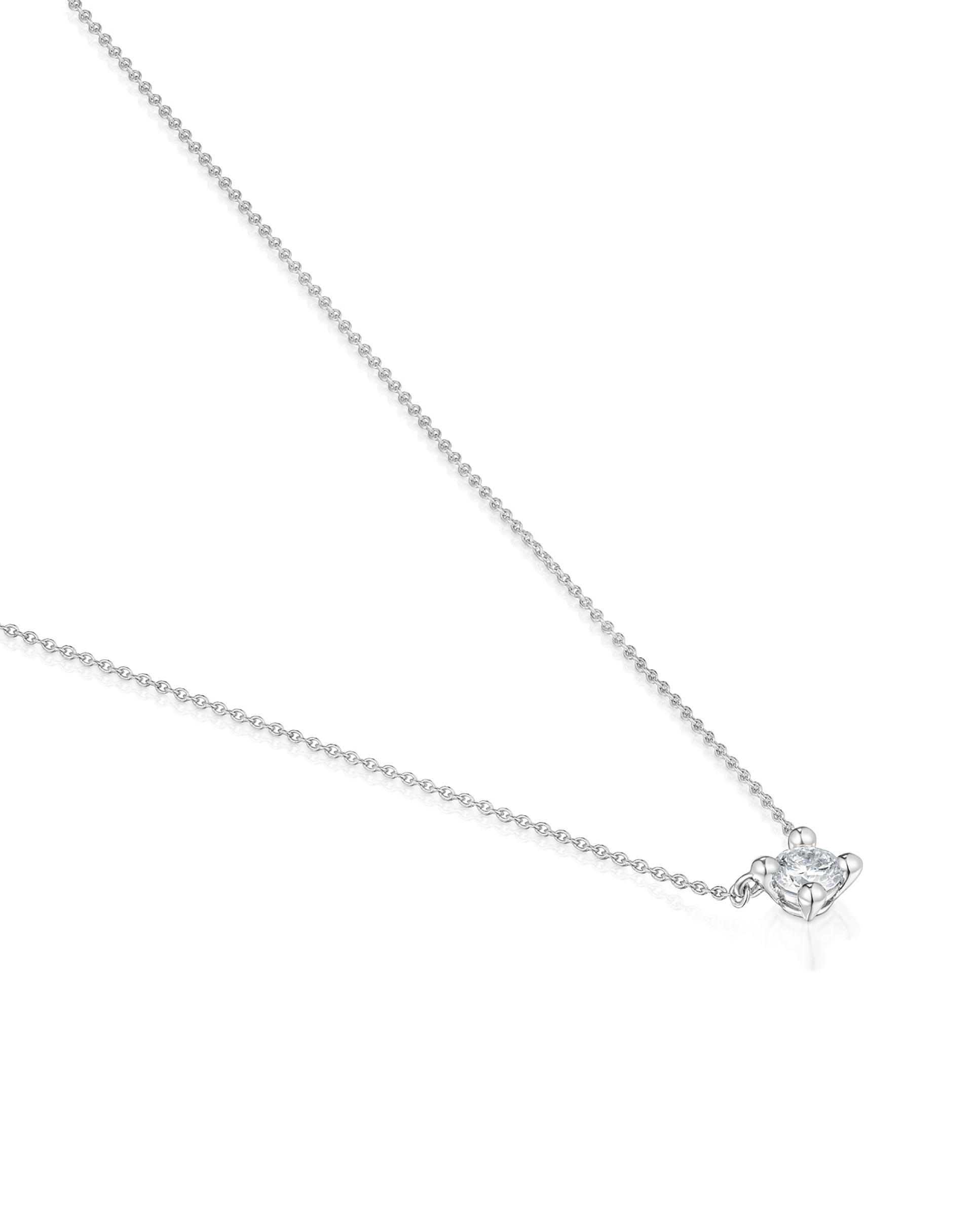Colar Shine Lgd de Platina com Diamante Criado em Laboratório 0,37 Ct Prata-2