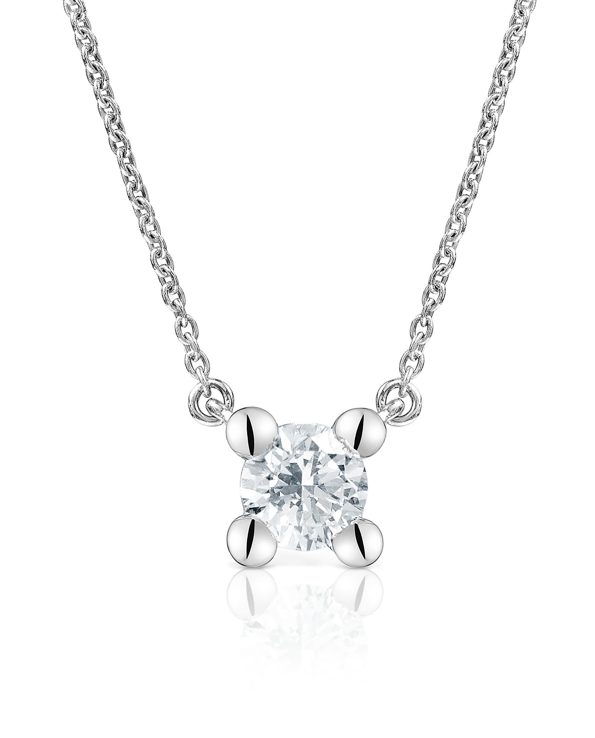 Colar Shine Lgd de Platina com Diamante Criado em Laboratório 0,37 Ct Prata-3