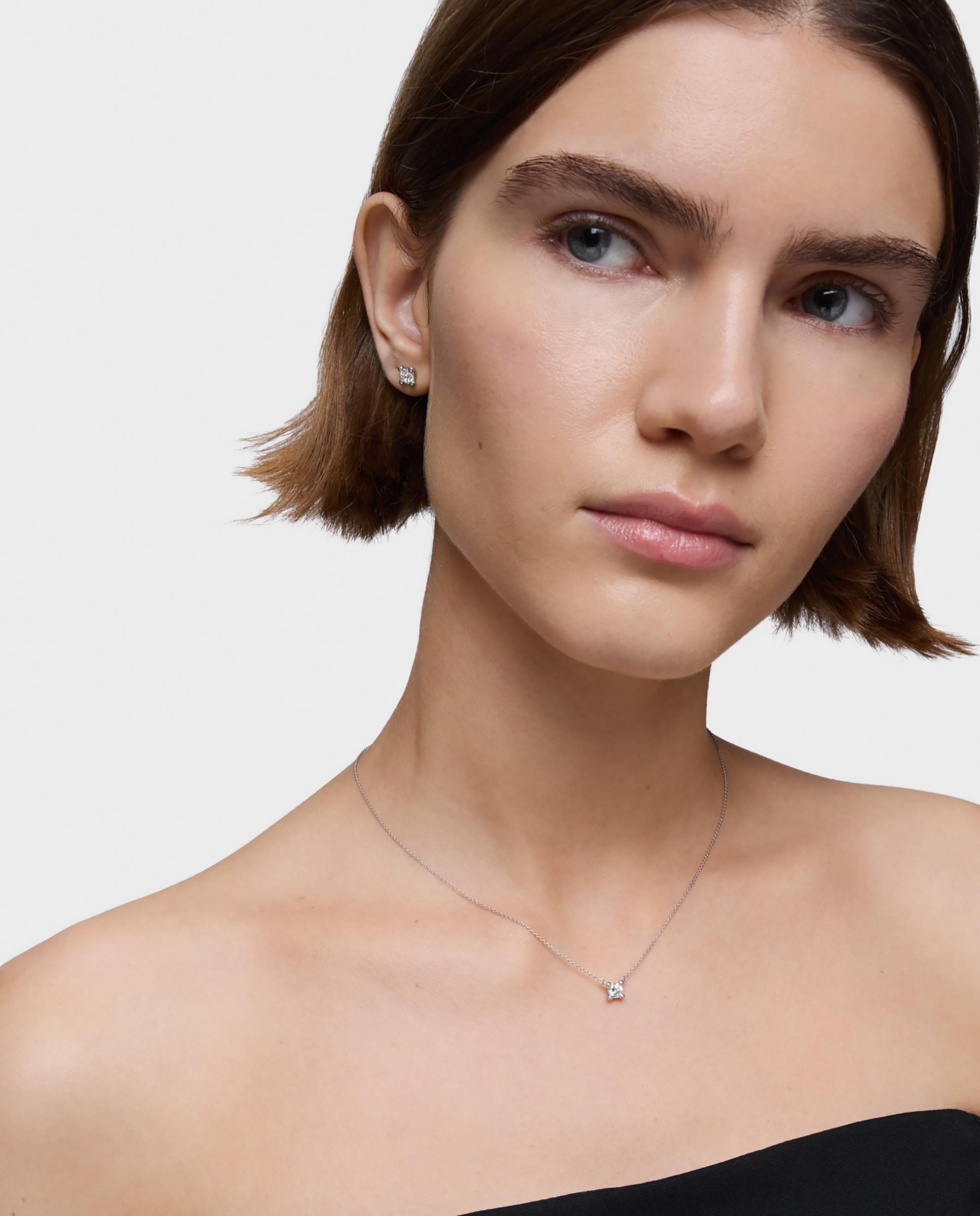Colar Shine Lgd de Platina com Diamante Criado em Laboratório 0,37 Ct Prata-4