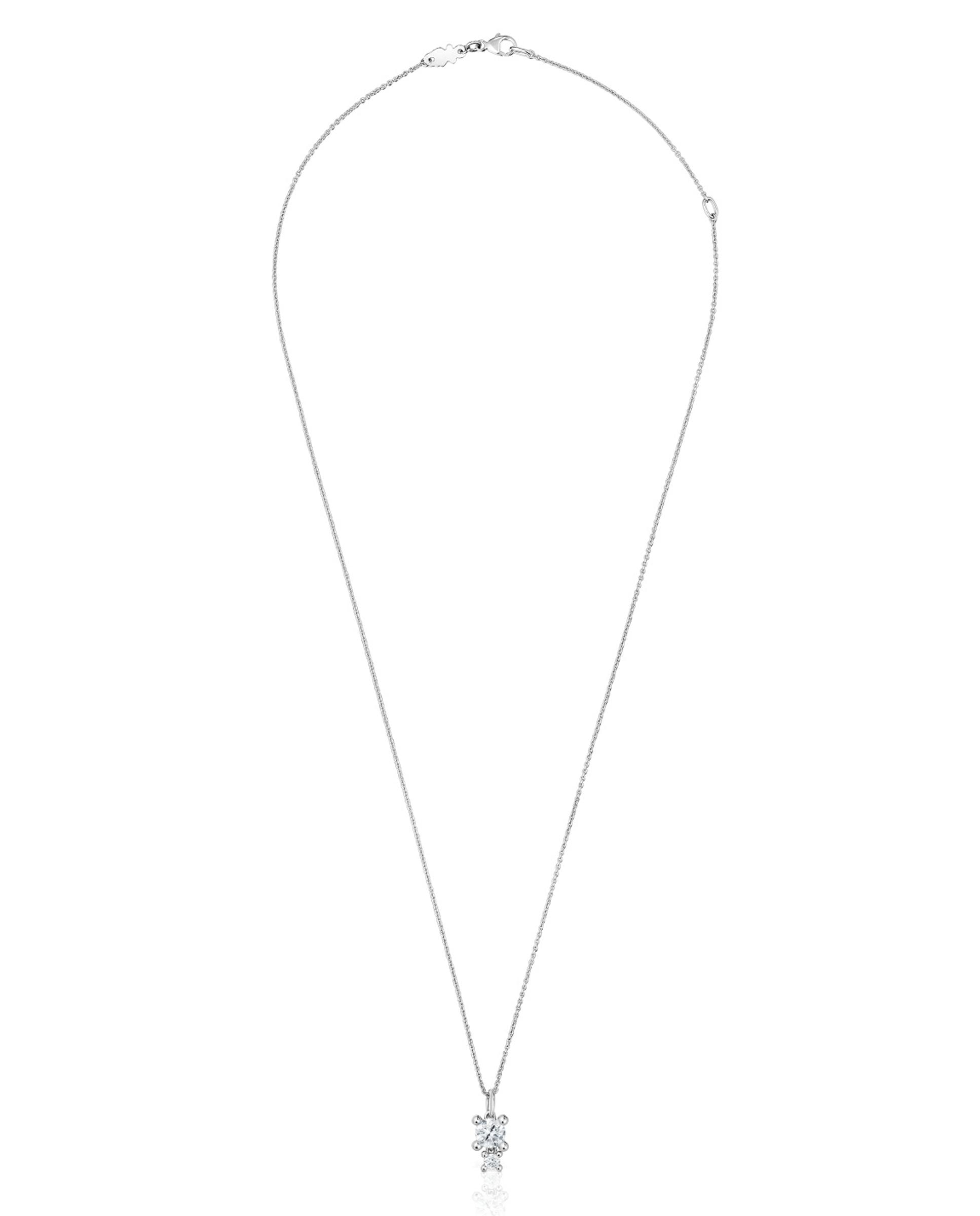 Colar Shine Lgd com Pendente de Platina e Diamantes Criados em Laboratório 0,58 Ct Prata-1