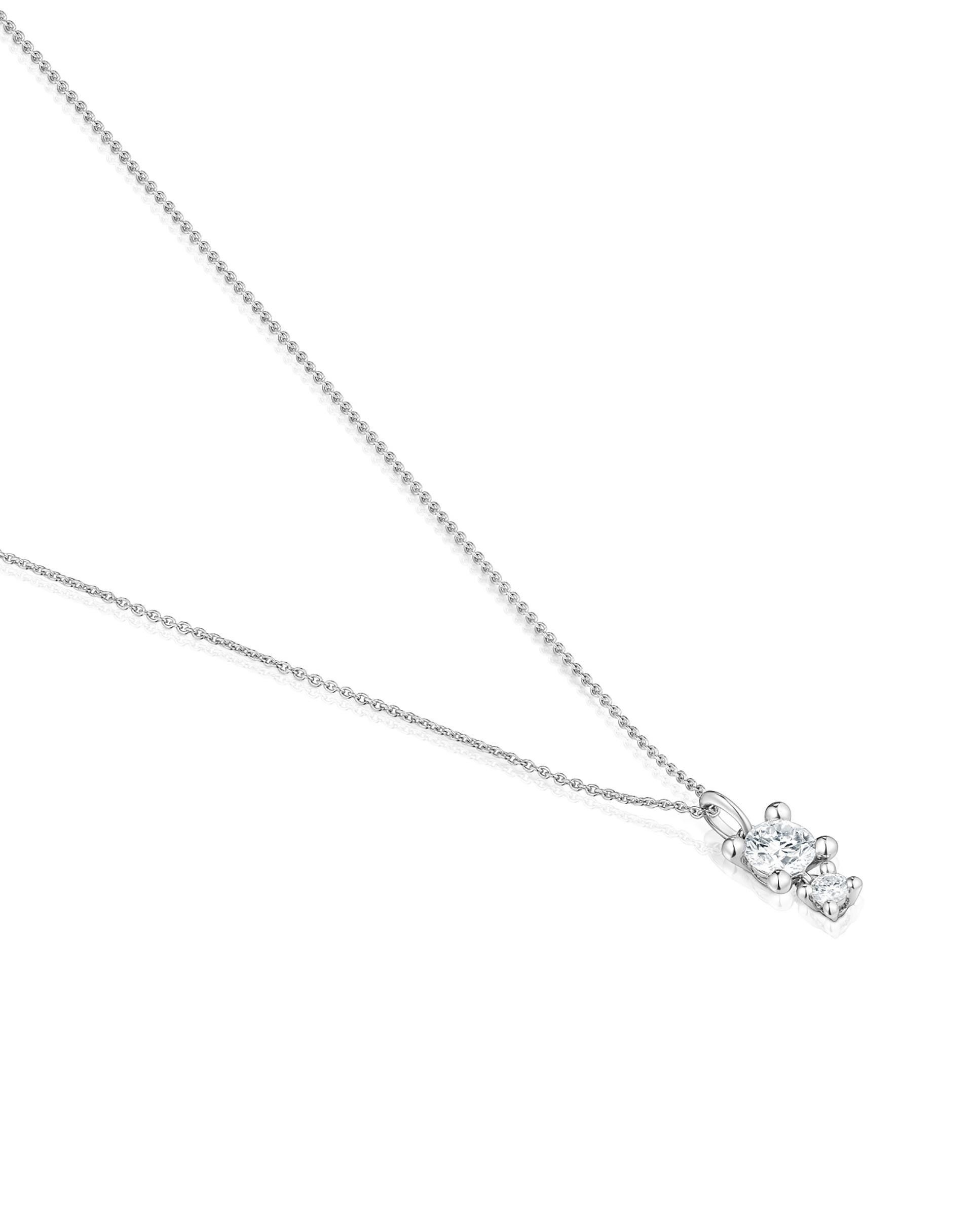 Colar Shine Lgd com Pendente de Platina e Diamantes Criados em Laboratório 0,58 Ct Prata-2