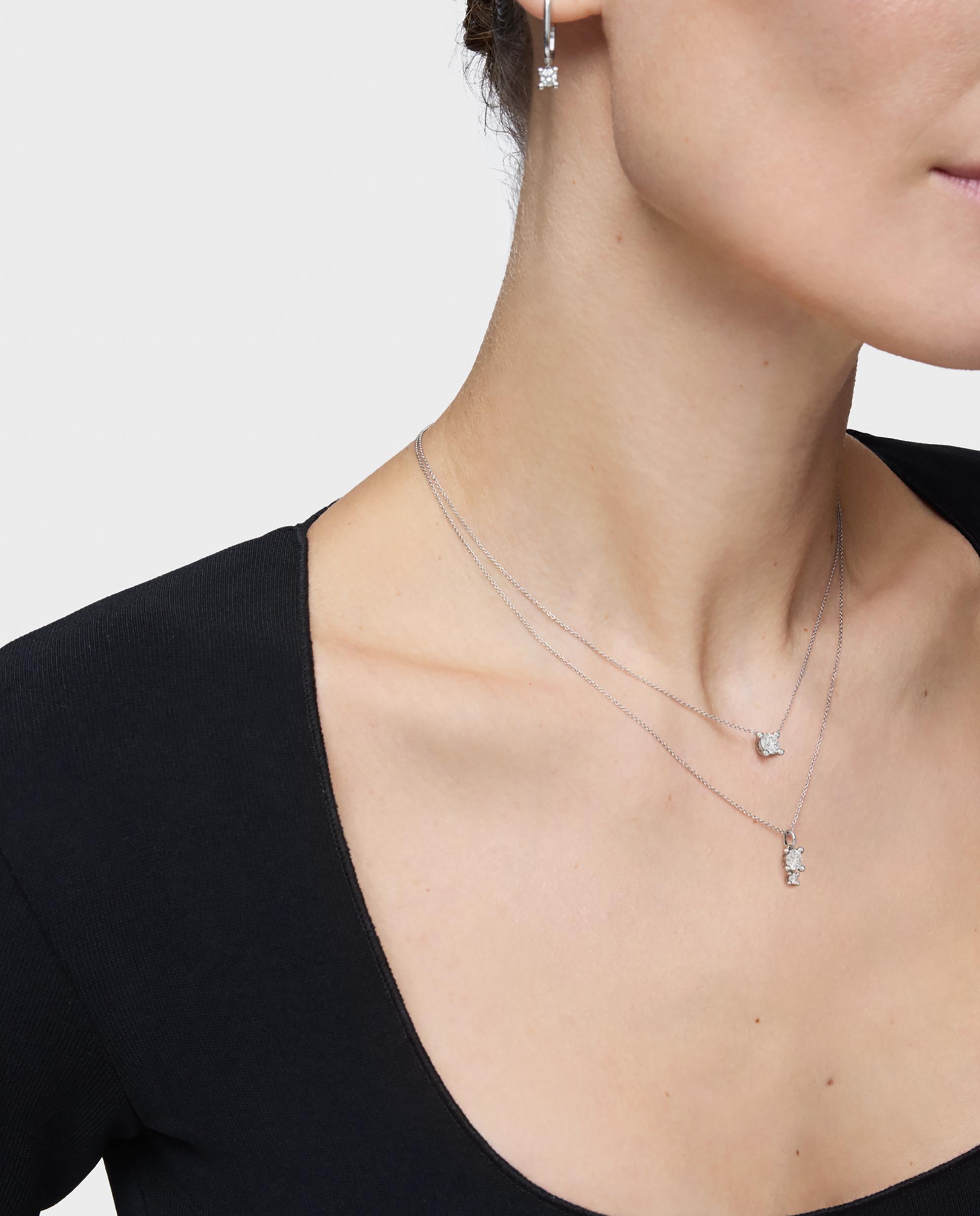 Colar Shine Lgd com Pendente de Platina e Diamantes Criados em Laboratório 0,58 Ct Prata-5
