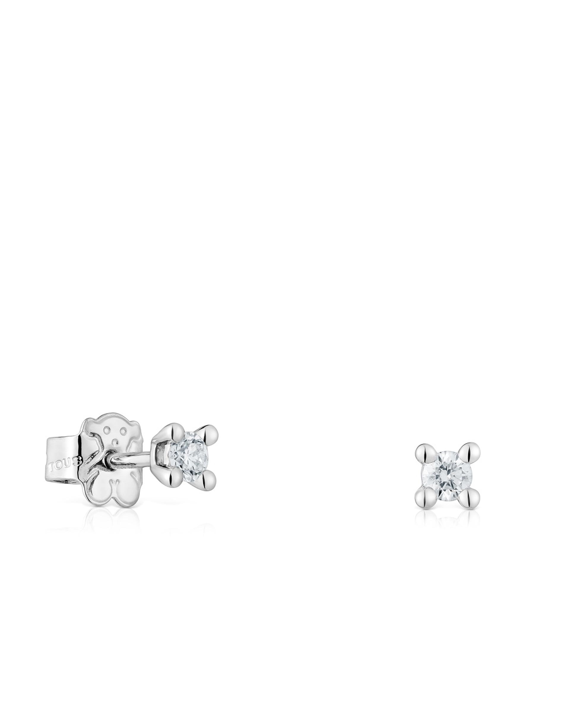 Brincos Shine Lgd de Platina com Diamantes Criados em Laboratório 0,17 Ct Prata-1