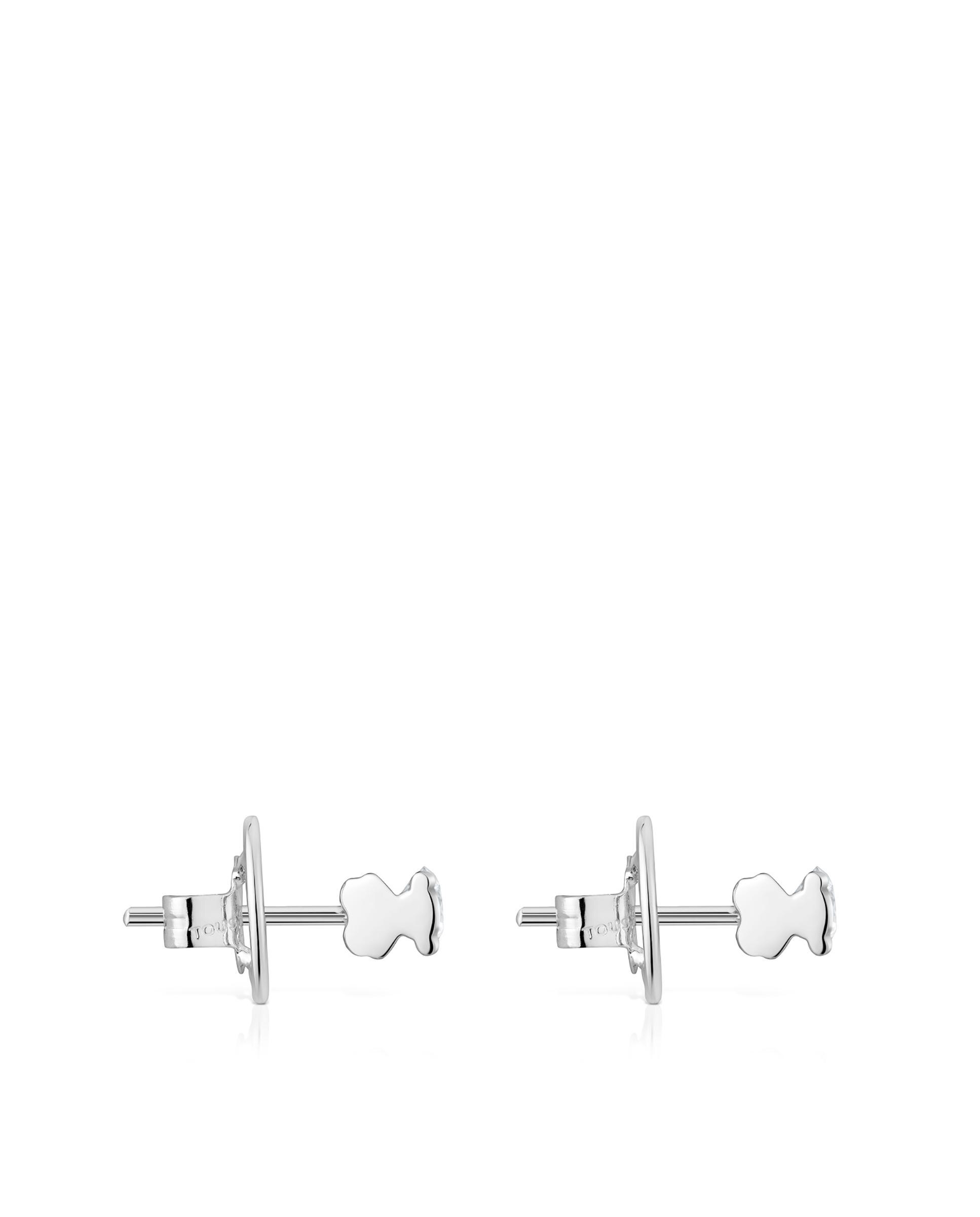 Brincos Sweet Diamonds Lgd Curtos de Platina com Diamantes Criados em Laboratório 0,50 Ct Prata-2