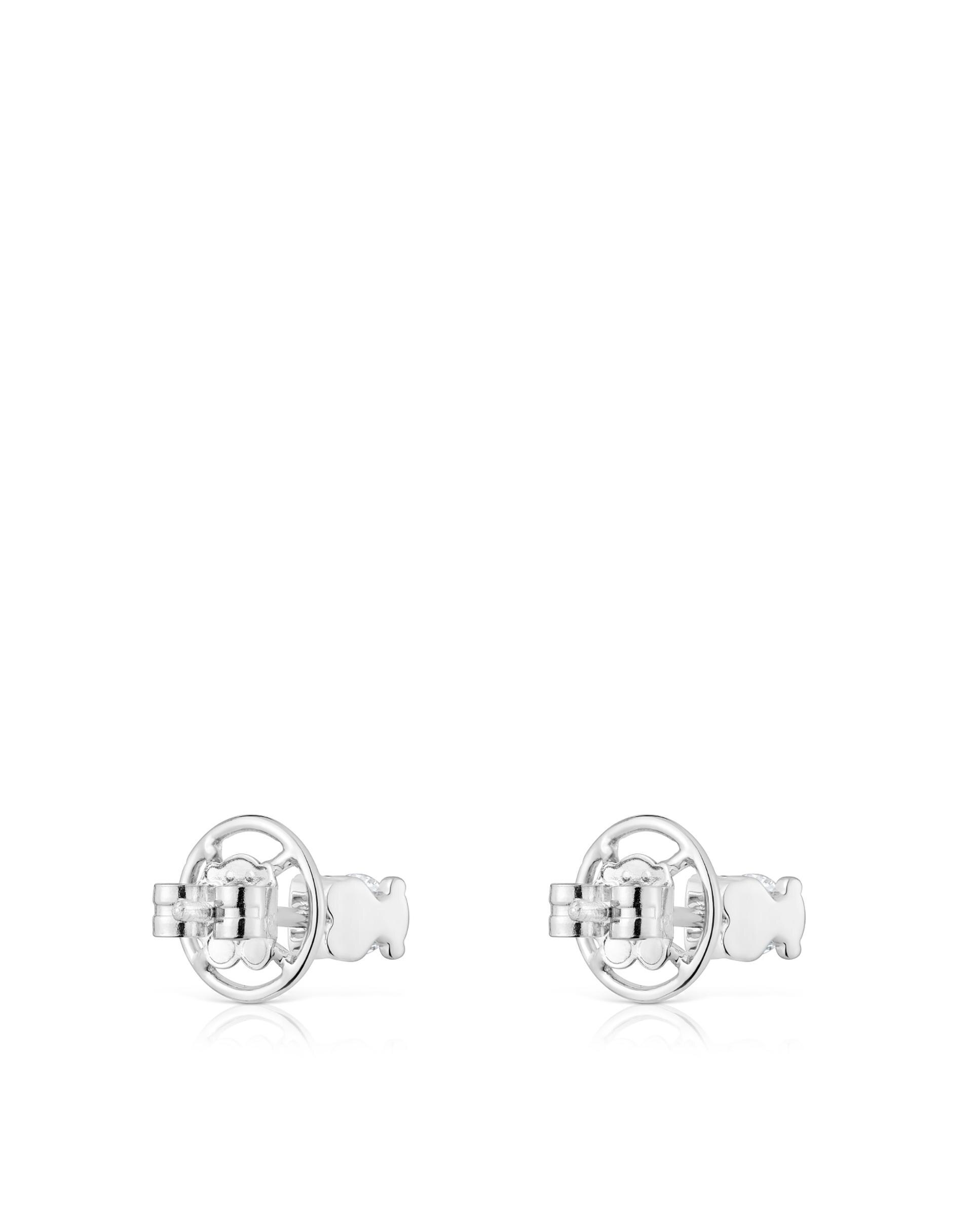 Brincos Sweet Diamonds Lgd Curtos de Platina com Diamantes Criados em Laboratório 0,50 Ct Prata-3