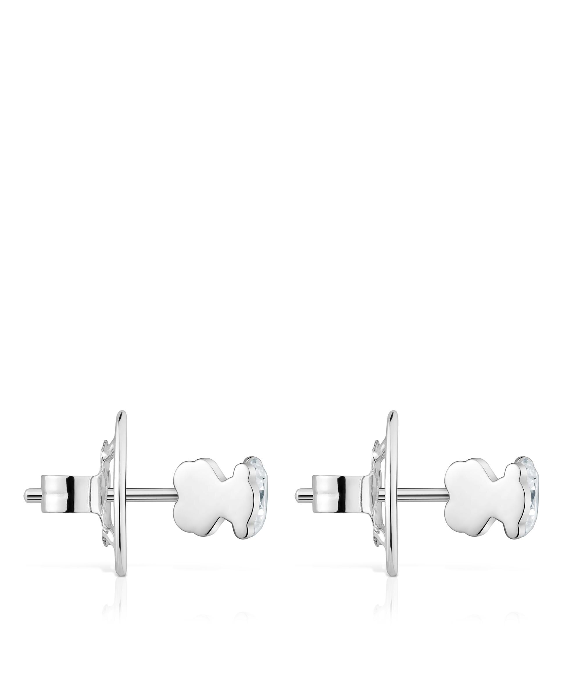 Brincos Sweet Diamonds Lgd Curtos de Platina com Diamantes Criados em Laboratório 1,00 Ct Prata-2