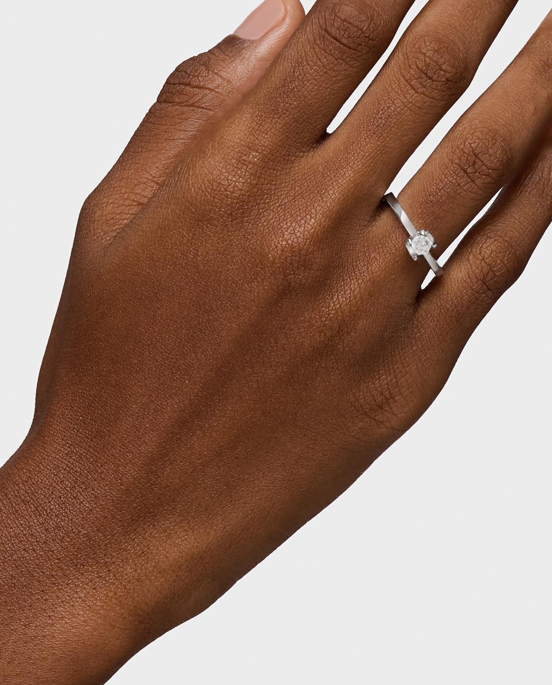 Anel Solitário Sweet Diamonds Lgd de Platina com Diamante Criado em Laboratório 0,25 Ct Branco-7
