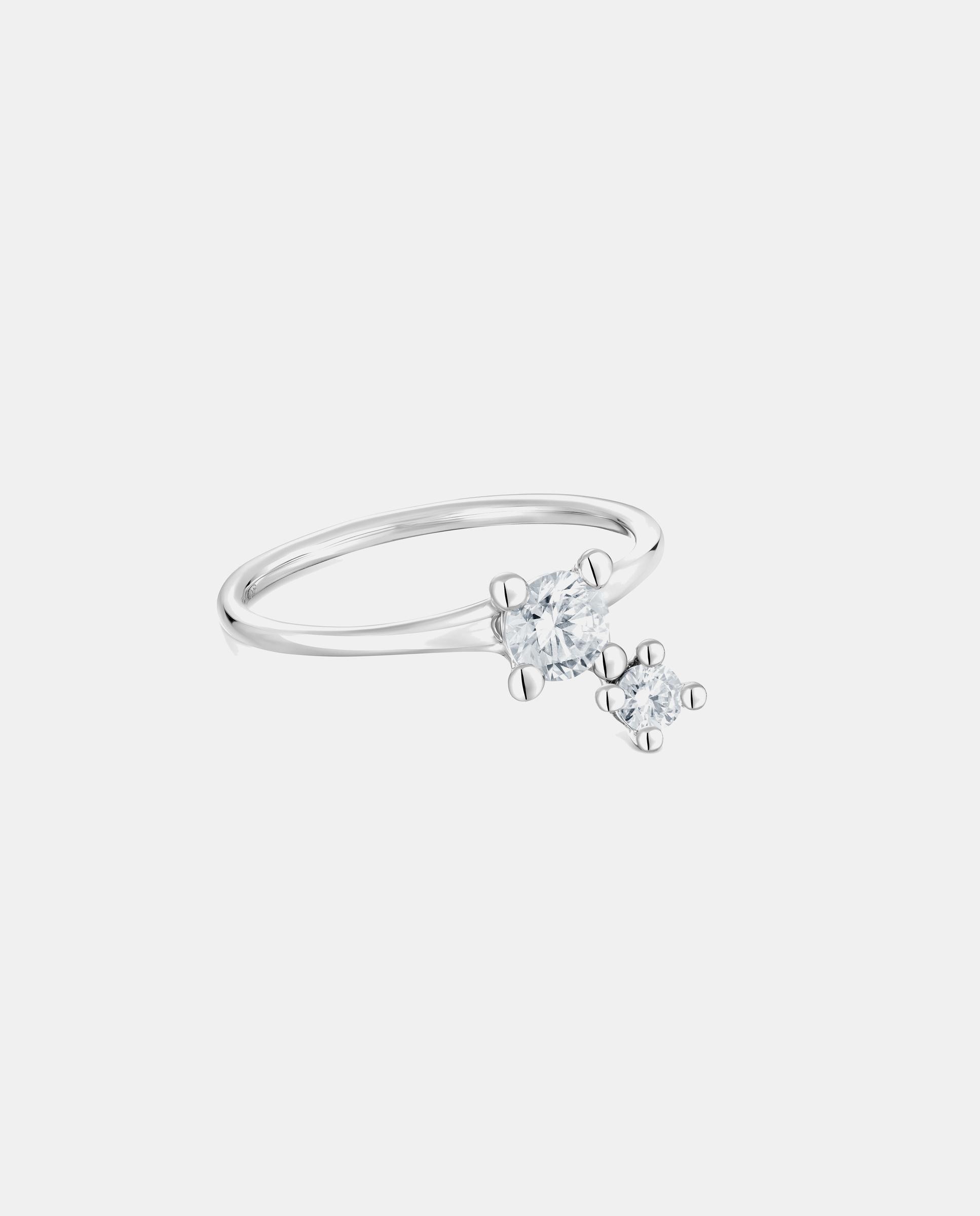 Anel Solitário Shine Lgd com Pendentes de Platina de Diamantes Criados em Laboratório 0,45 Ct Branco-2