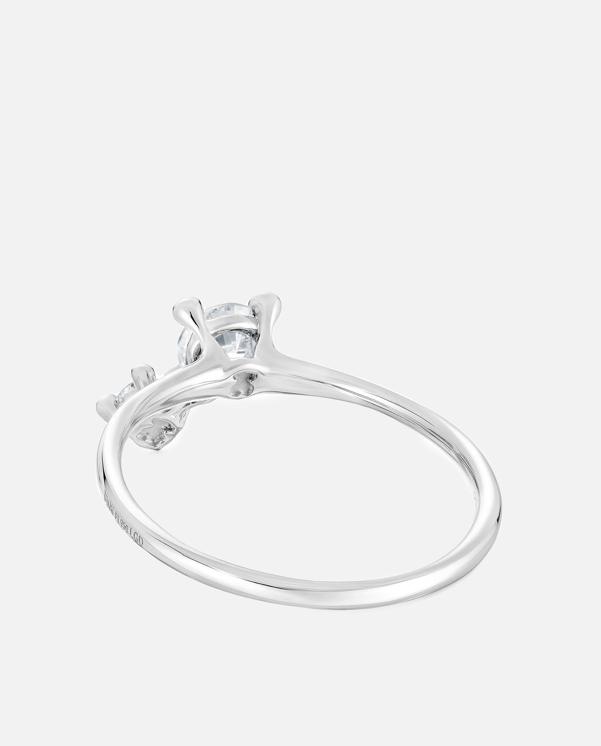 Anel Solitário Shine Lgd com Pendentes de Platina de Diamantes Criados em Laboratório 0,45 Ct Branco-3
