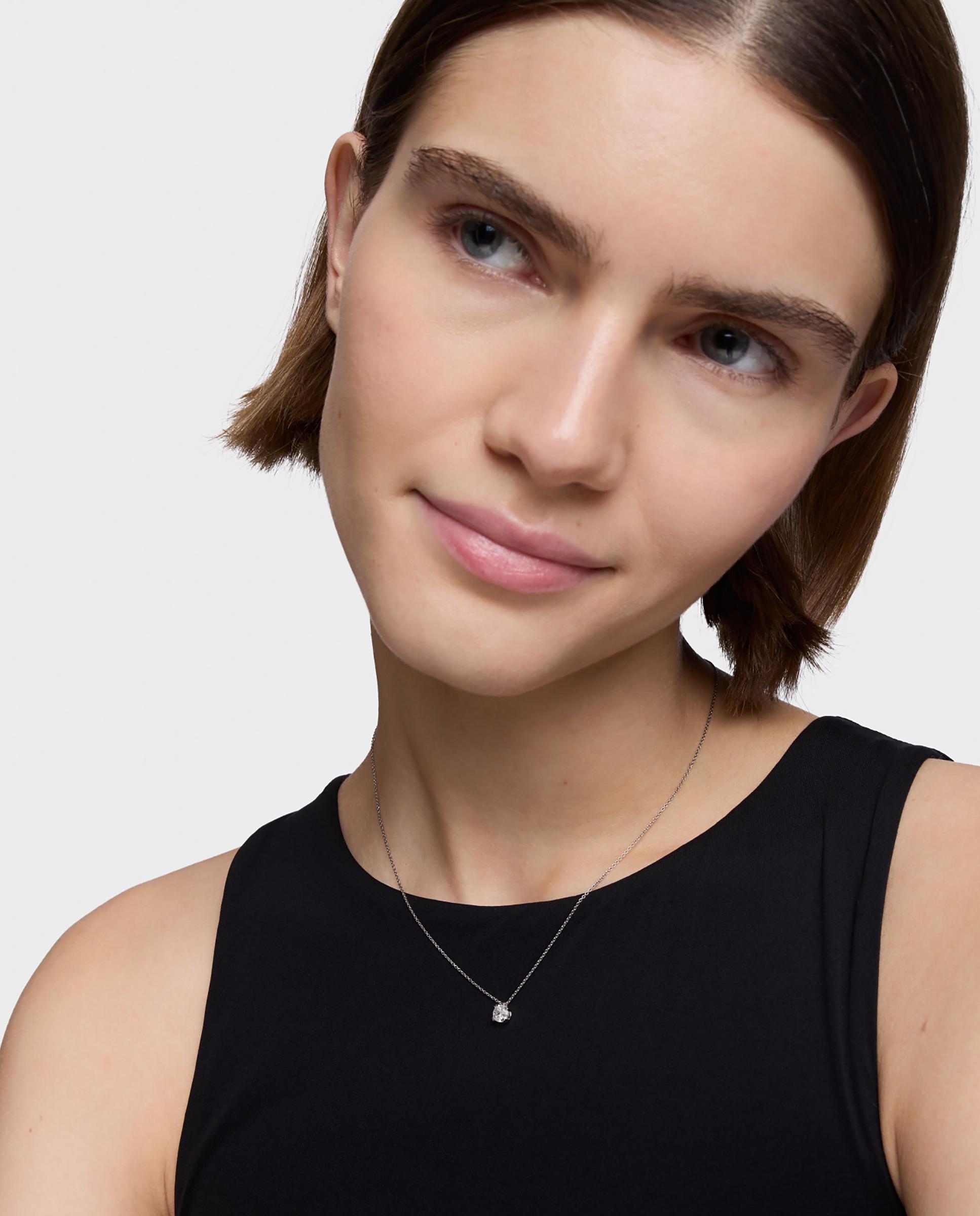 Colar de Platina com Diamante Lapidação Brilhante Criado em Laboratório 0,50 Ct Tous Essentials Lgd Branco-4