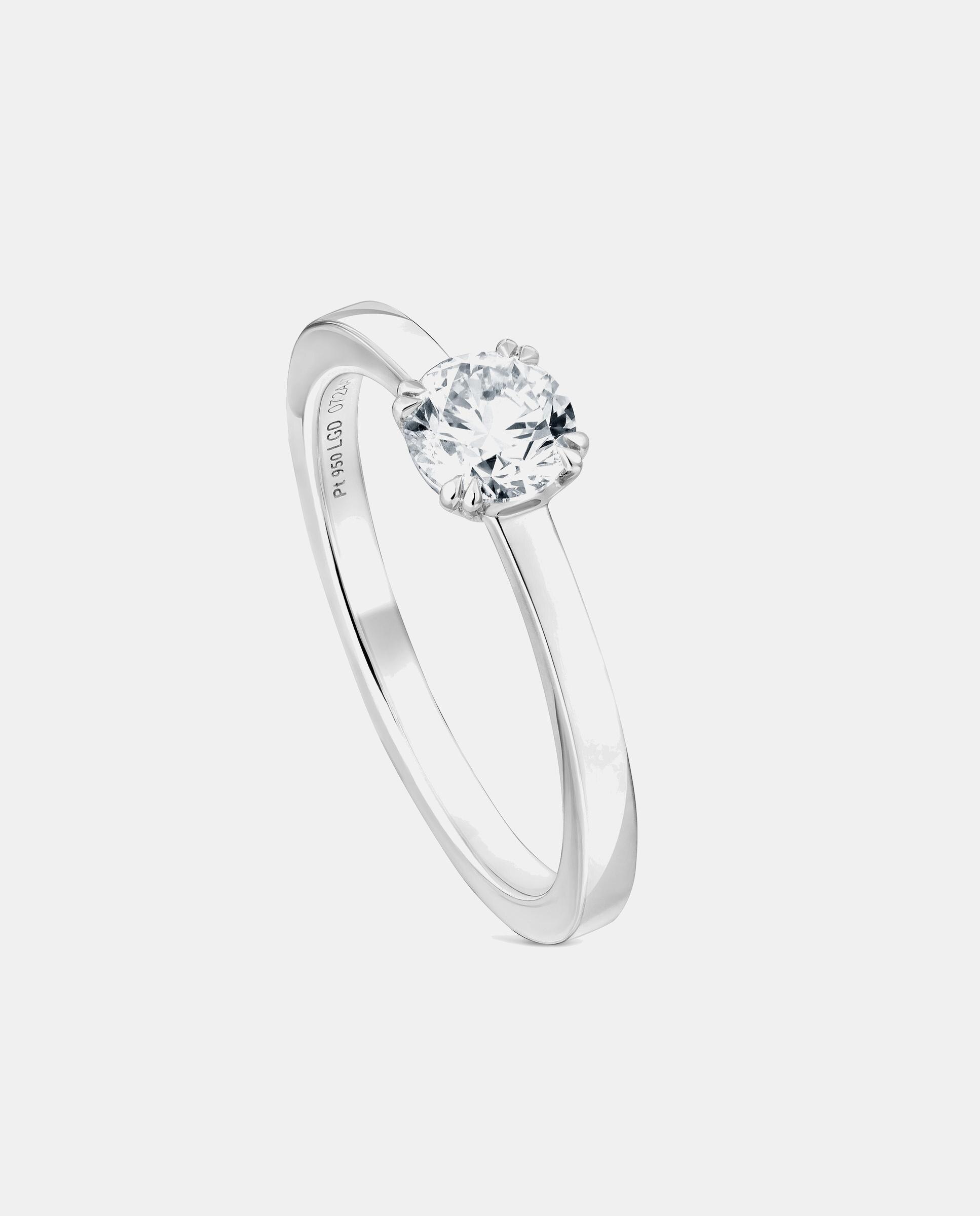 Anel Solitário Essentials Lgd de Platina com Diamante Criado em Laboratório de 0,50 Ct Branco-1