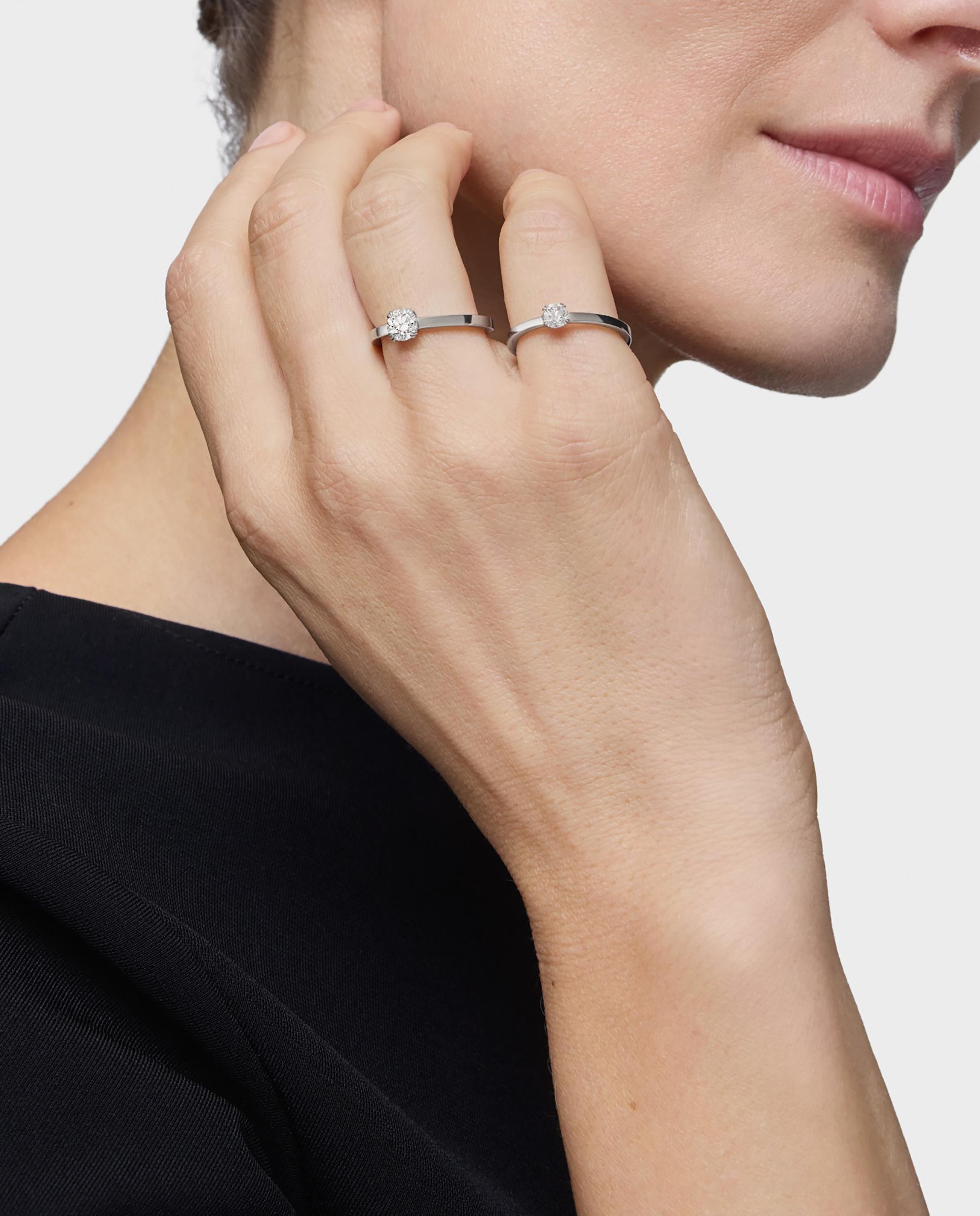Anel Solitário Essentials Lgd de Platina com Diamante Criado em Laboratório de 0,50 Ct Branco-5