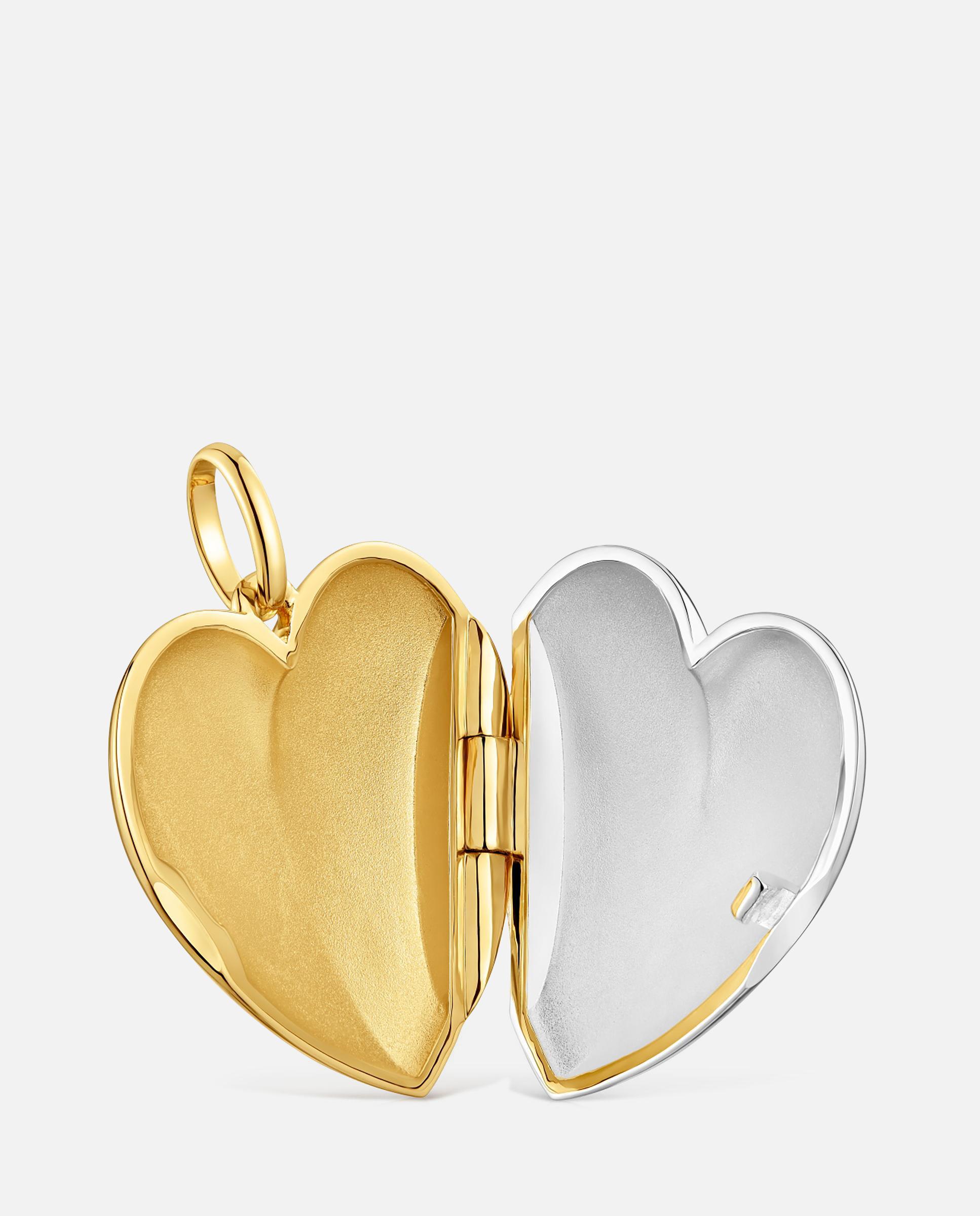 Pendente Medallions Coração Bicolor Dourado-4