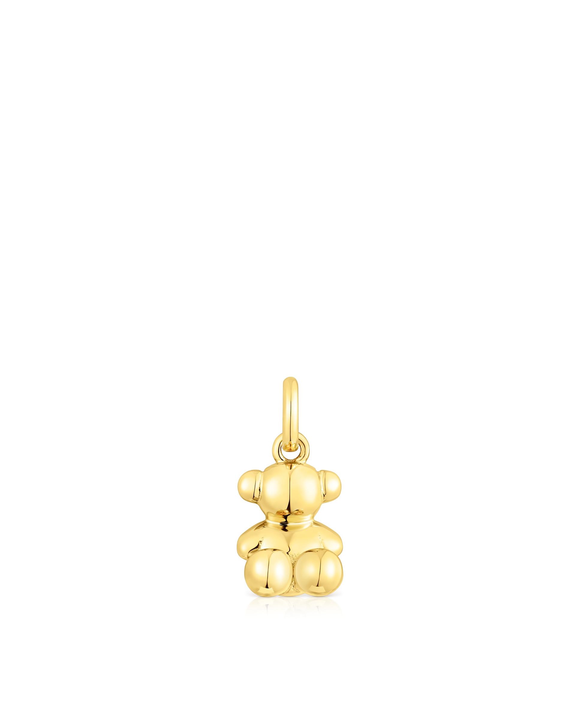 Pingente Bold Bear Urso Pequeno Banhado em Ouro 18kt sobre Prata Ouro-1