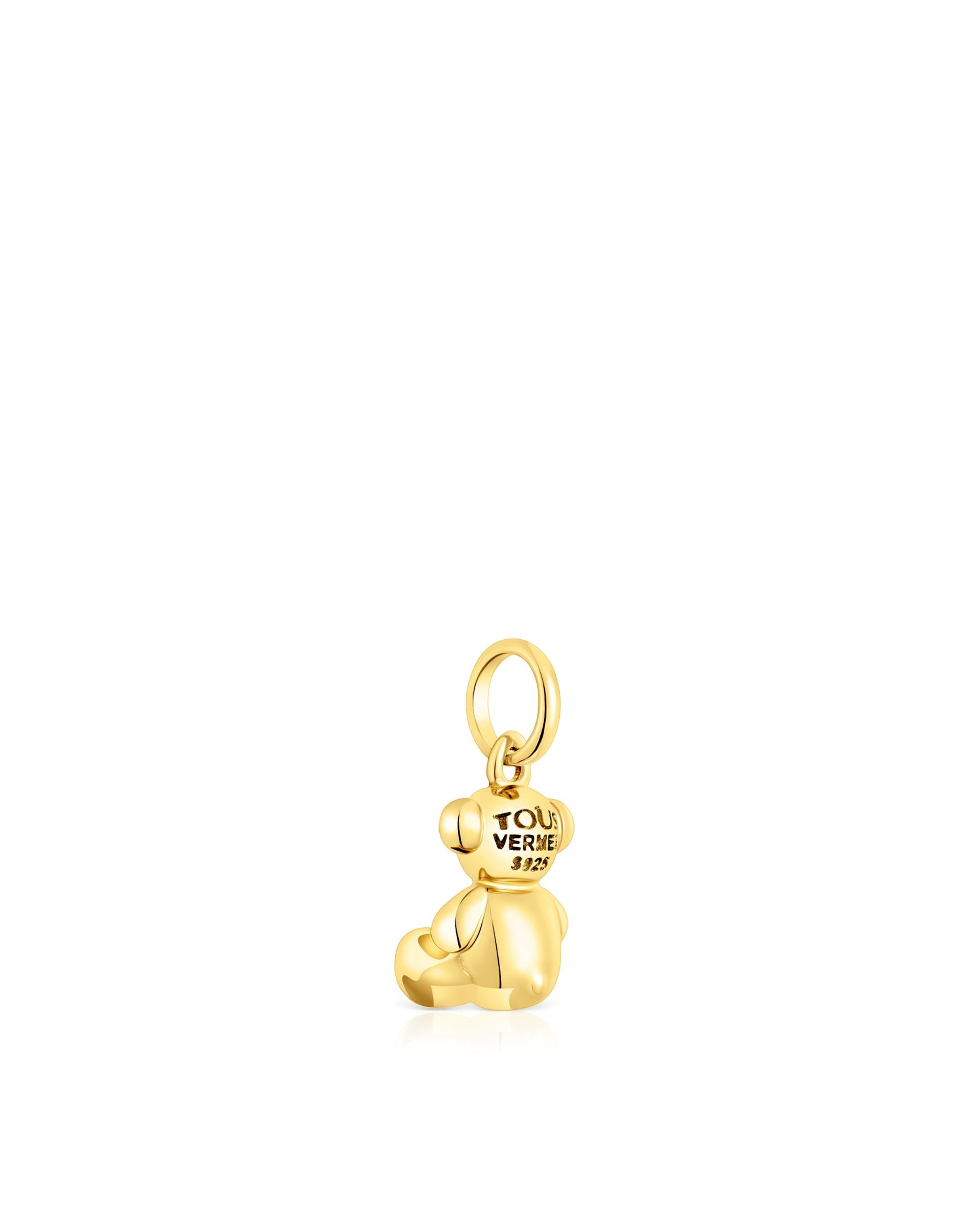 Pingente Bold Bear Urso Pequeno Banhado em Ouro 18kt sobre Prata Ouro-3