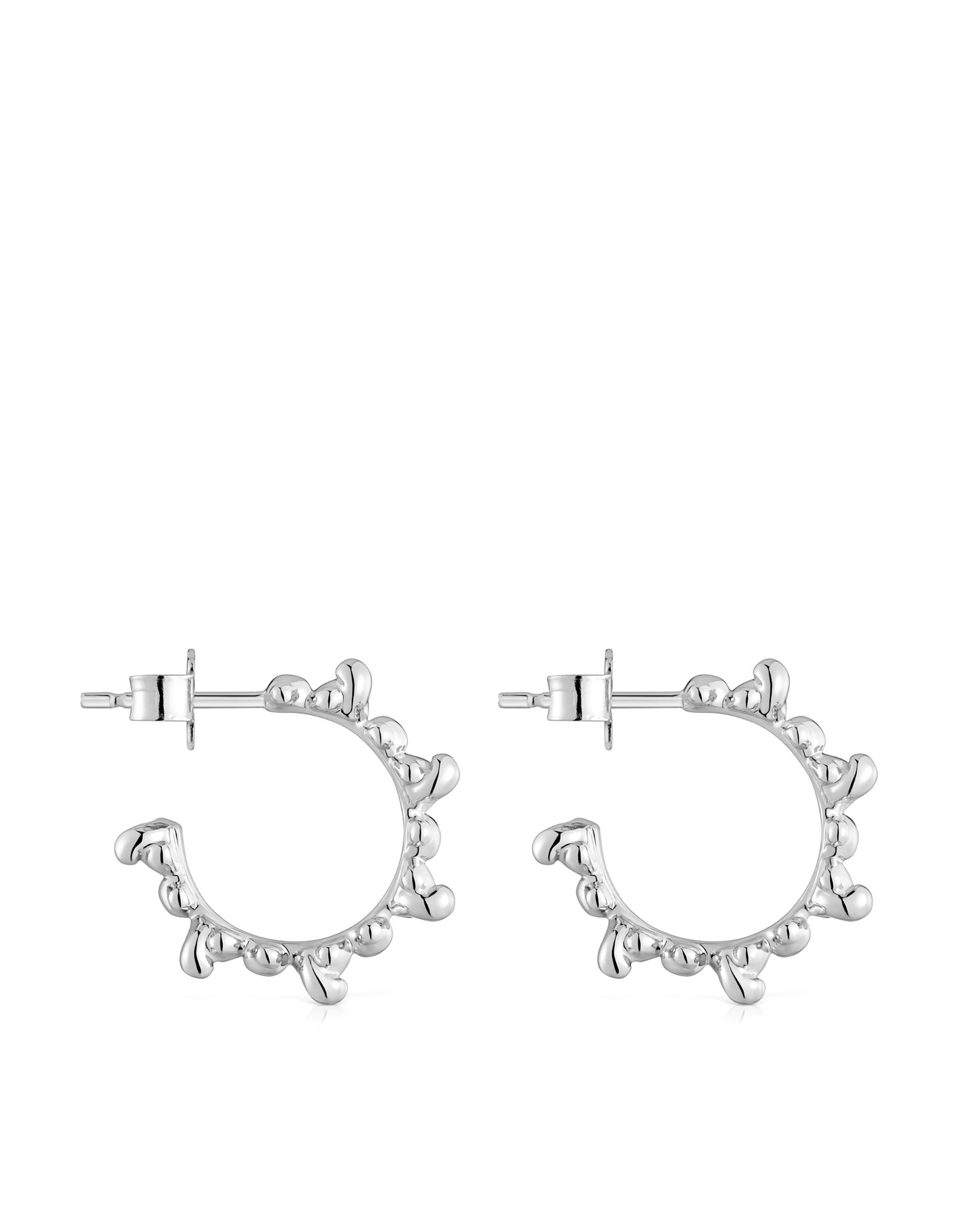 Brincos de Aro Bold Bear de Prata Prateado-2