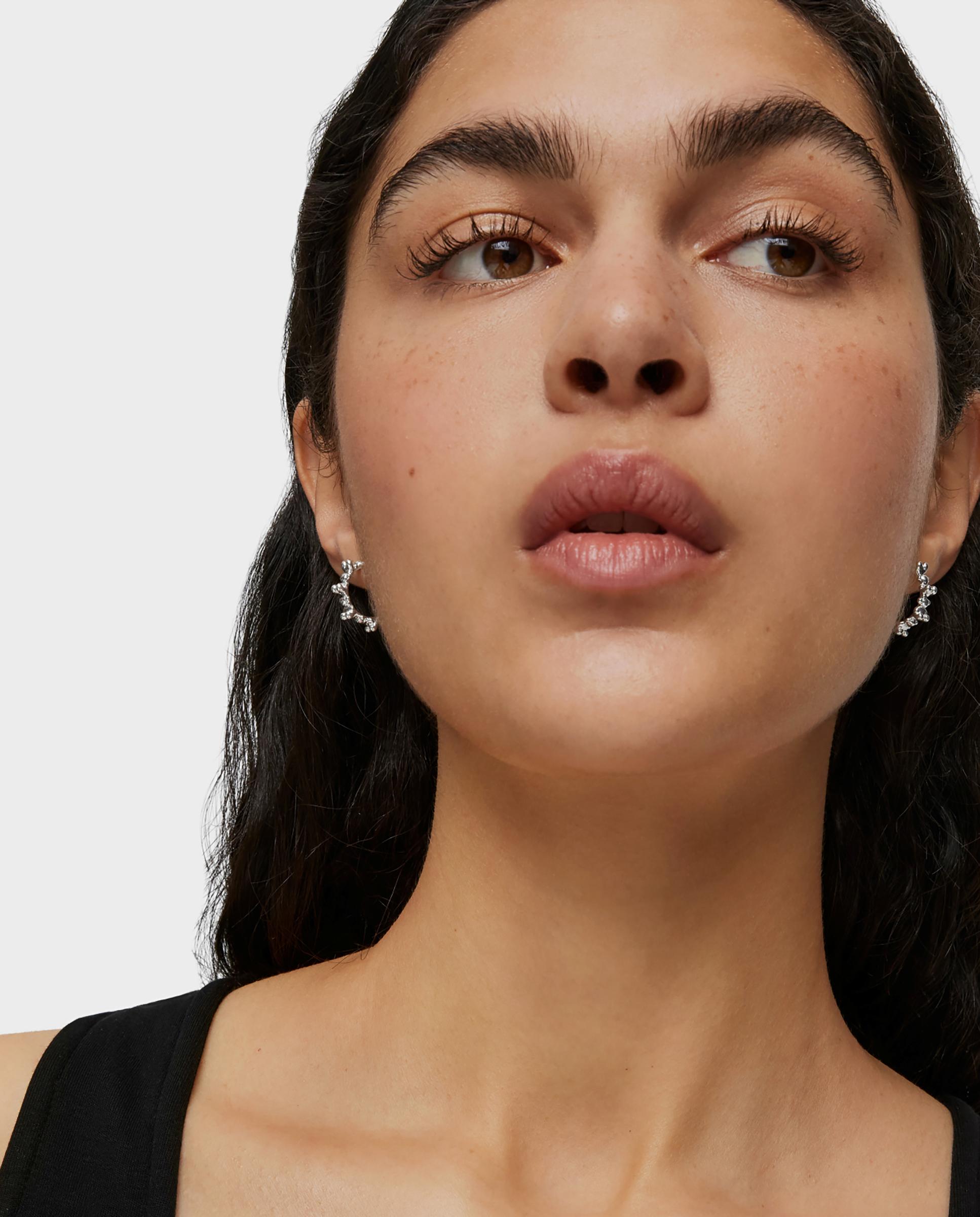 Brincos de Aro Bold Bear de Prata Prateado-4