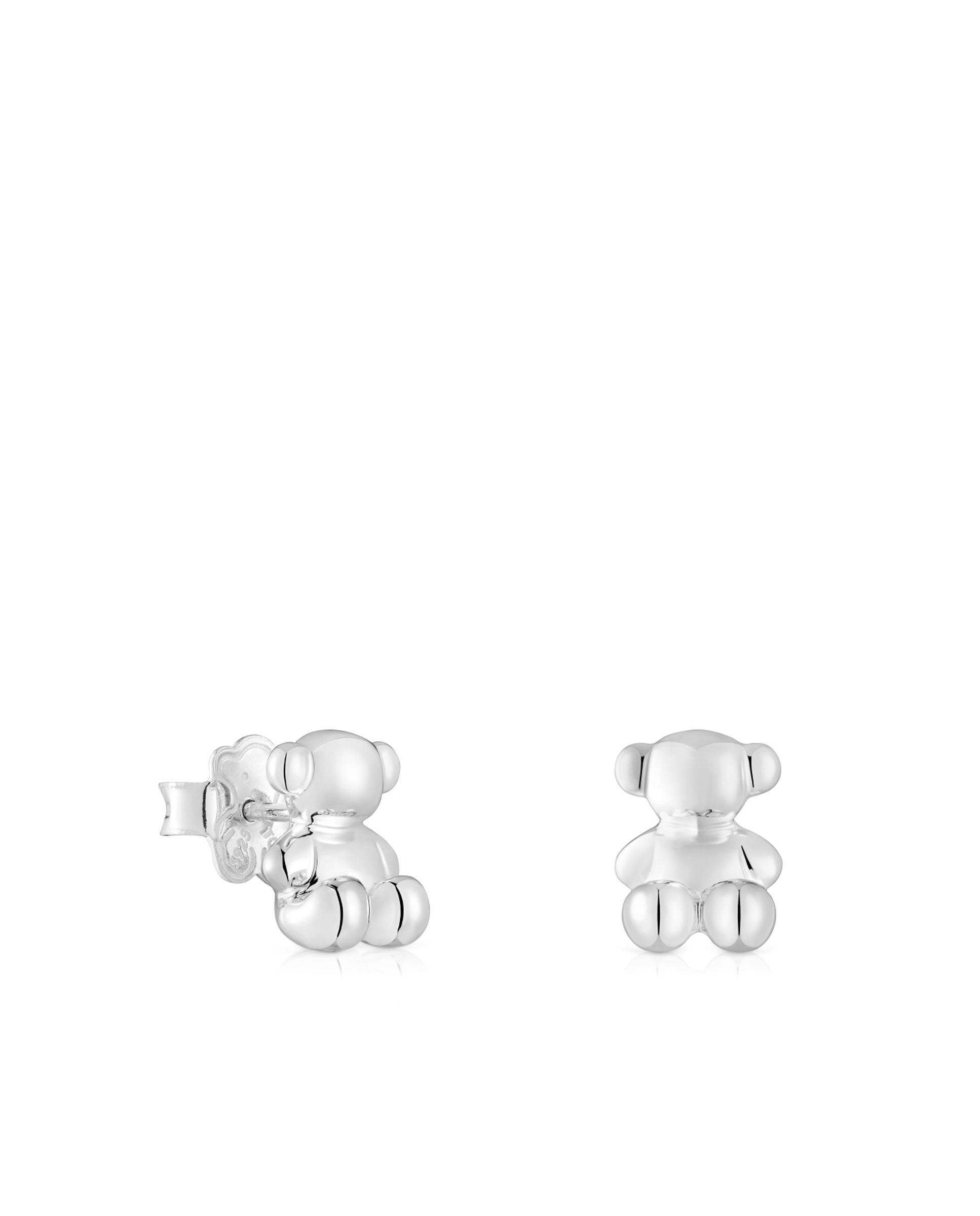 Brincos Bold Bear Oso de Prata 10 Mm Prateado-1