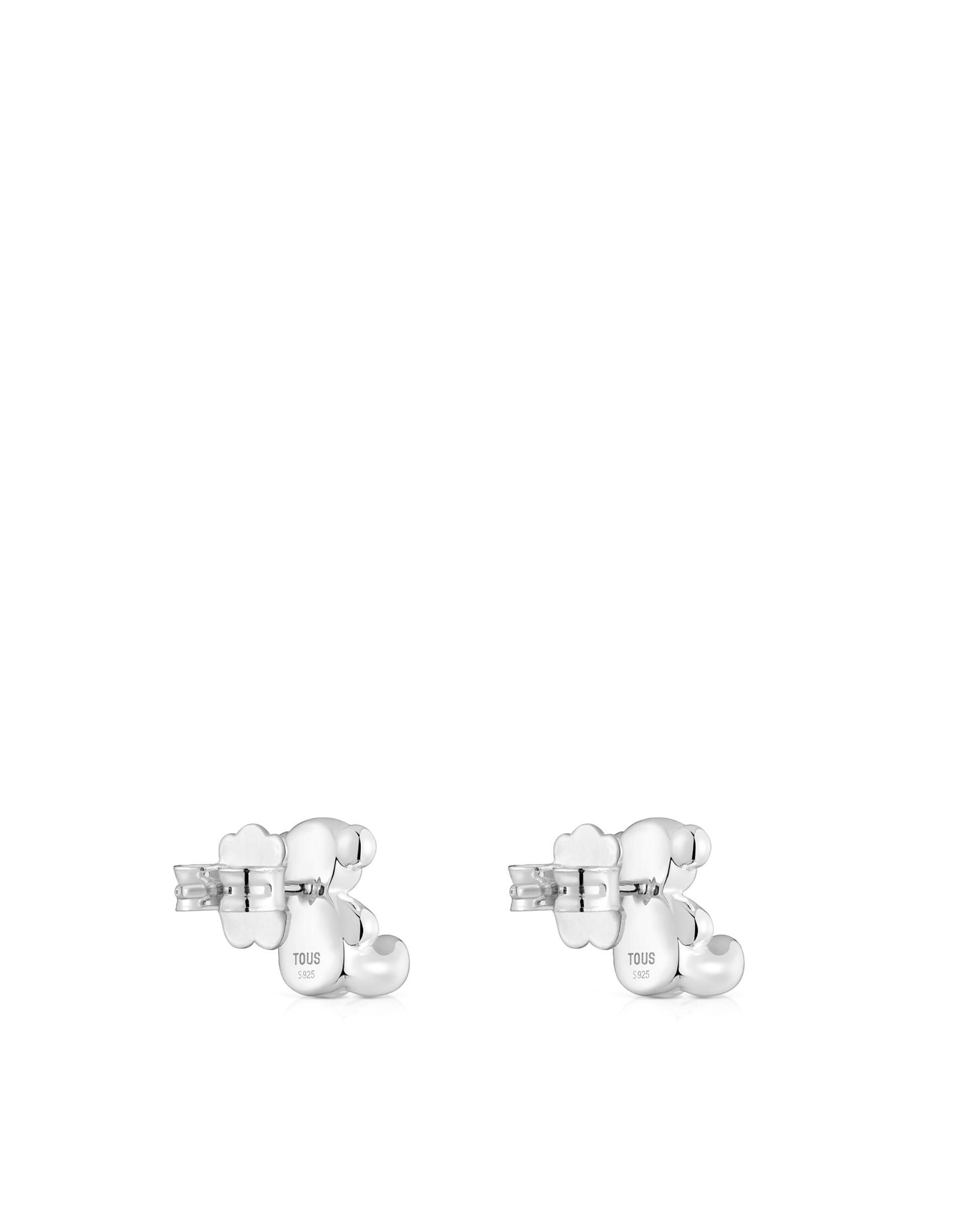 Brincos Bold Bear Oso de Prata 10 Mm Prateado-3