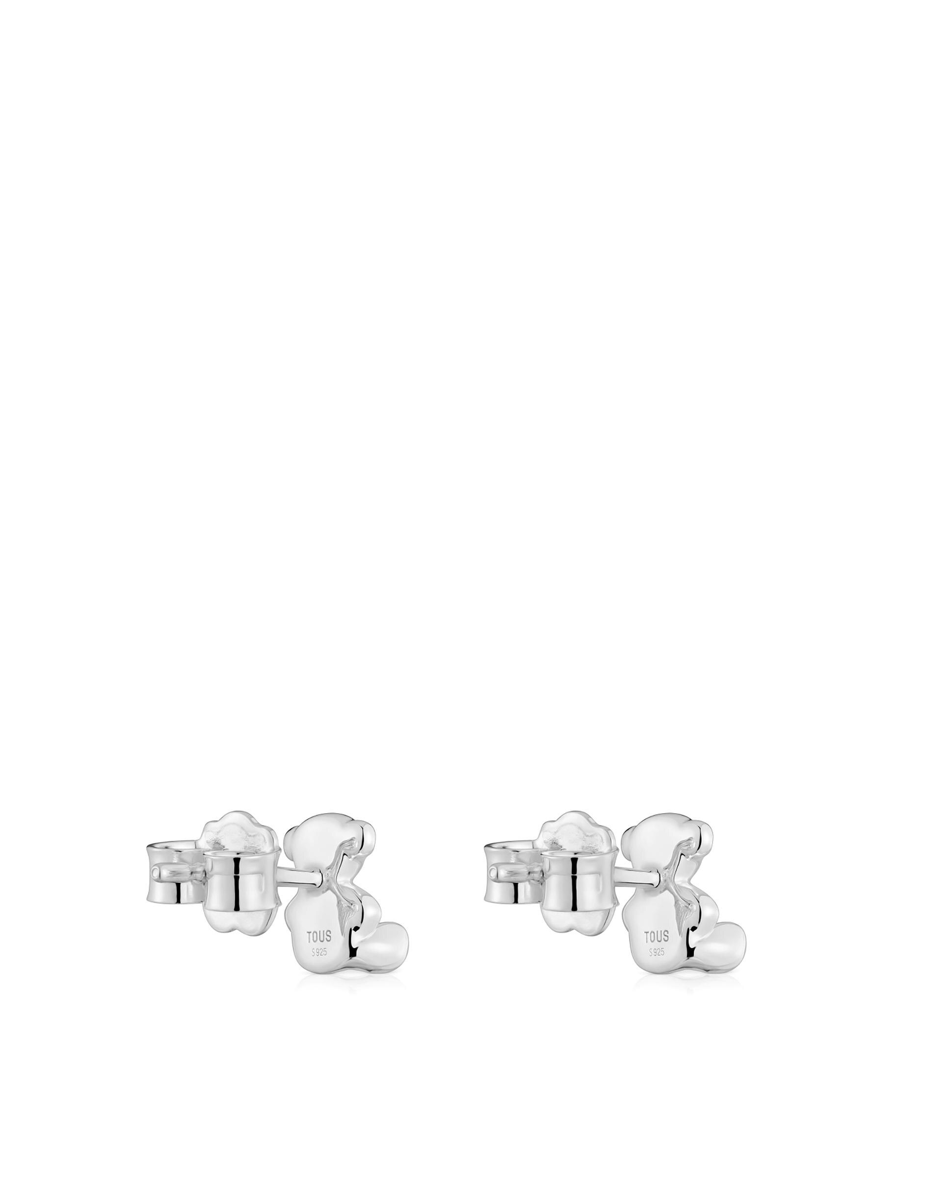 Brincos Bold Bear Urso de Prata Prateado-3