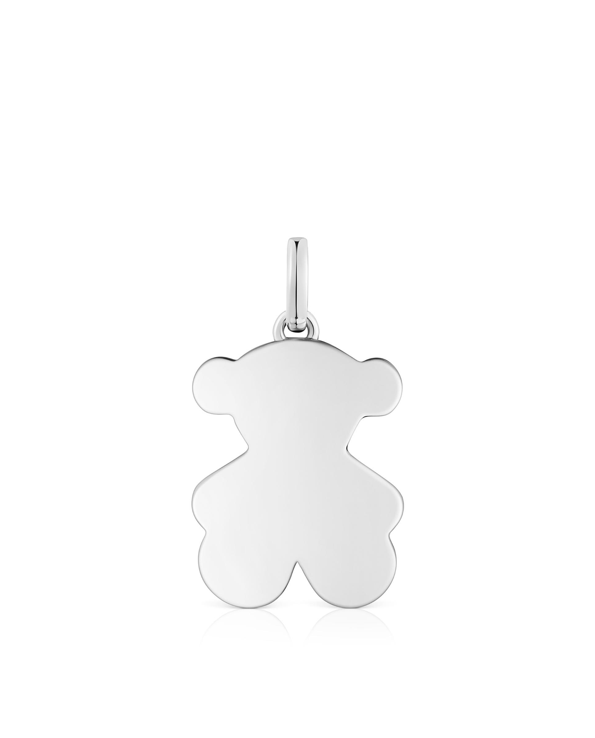 Pendente Sweet Dolls Médio Urso de Prata 22 Mm Prateado-5