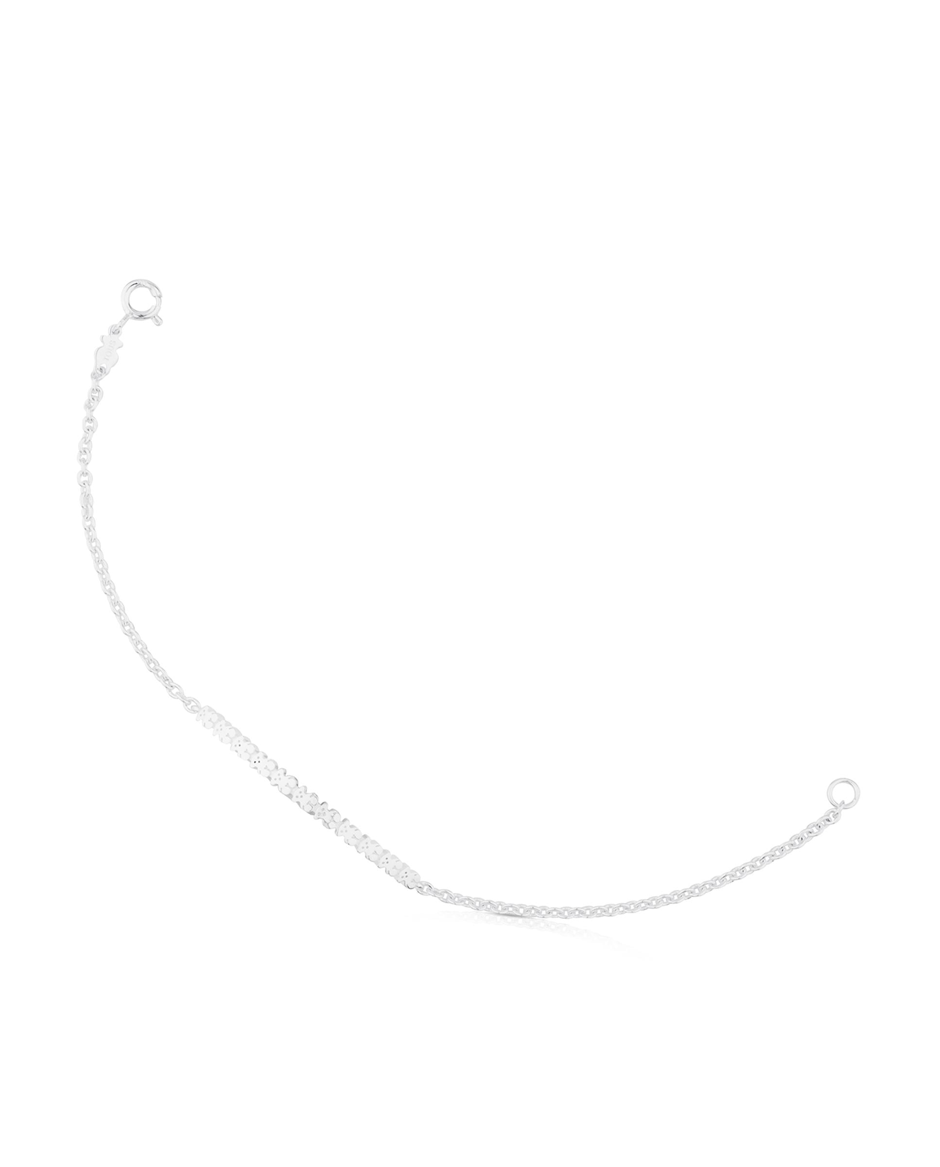 Pulseira de Corrente Straight de Prata de 17,5cm Prateado-1