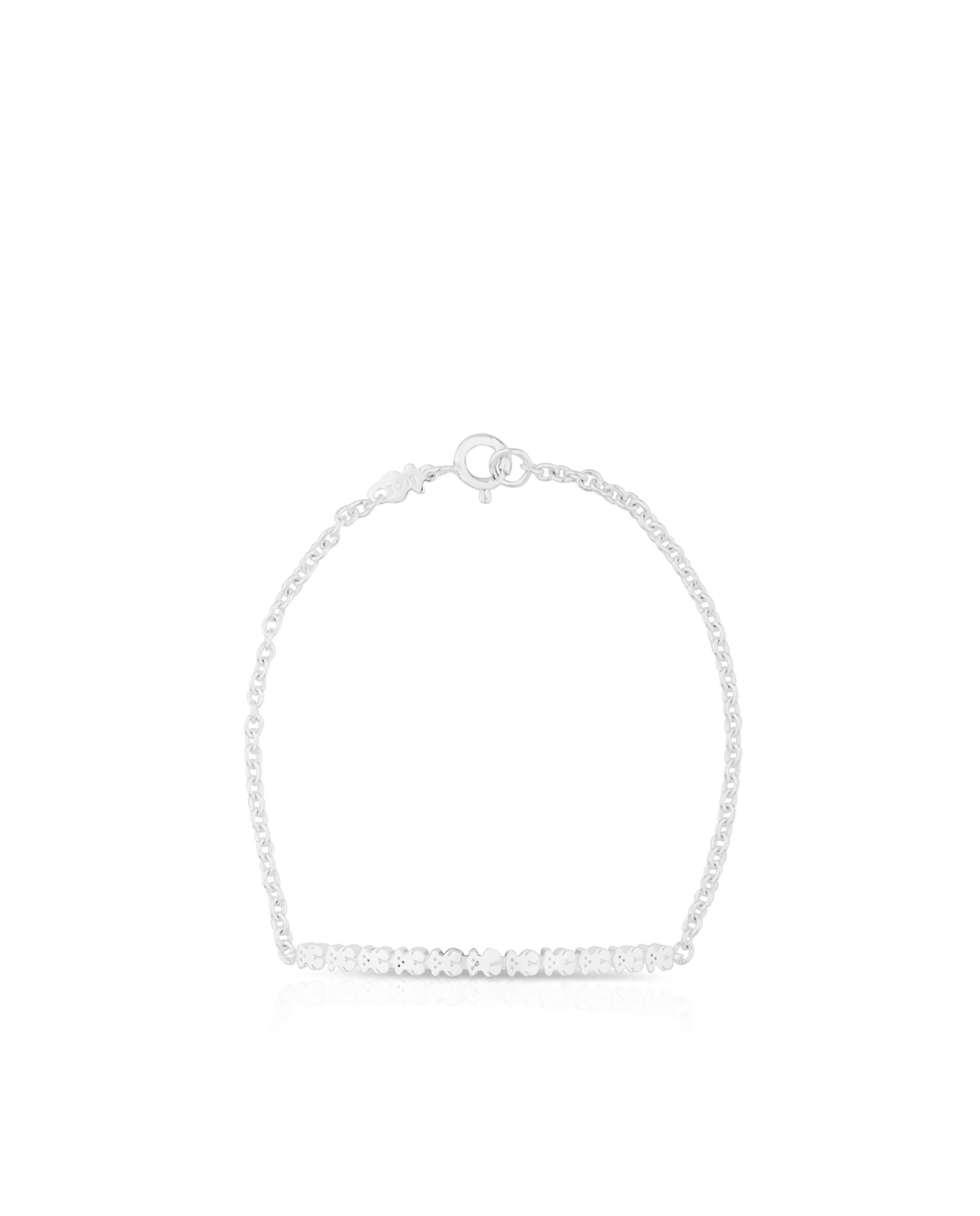 Pulseira de Corrente Straight de Prata de 17,5cm Prateado-2