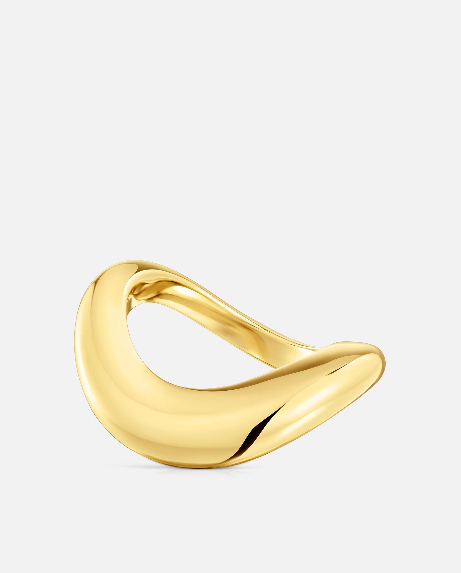 Anel Galia Basics Pequeno Banhado a Ouro de 18 Kt em Prata Dourado-2