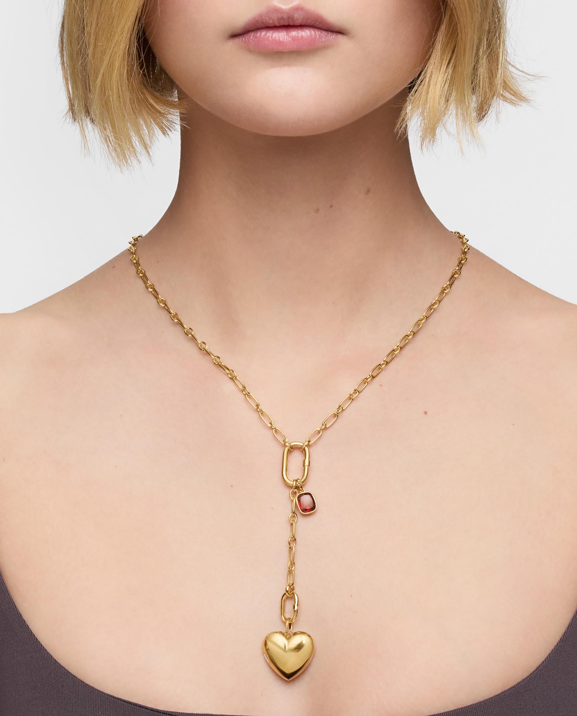 Colar Hold Oval Médio Banhado em Ouro 18 kt sobre Prata com Pingente de Argola Ouro-5