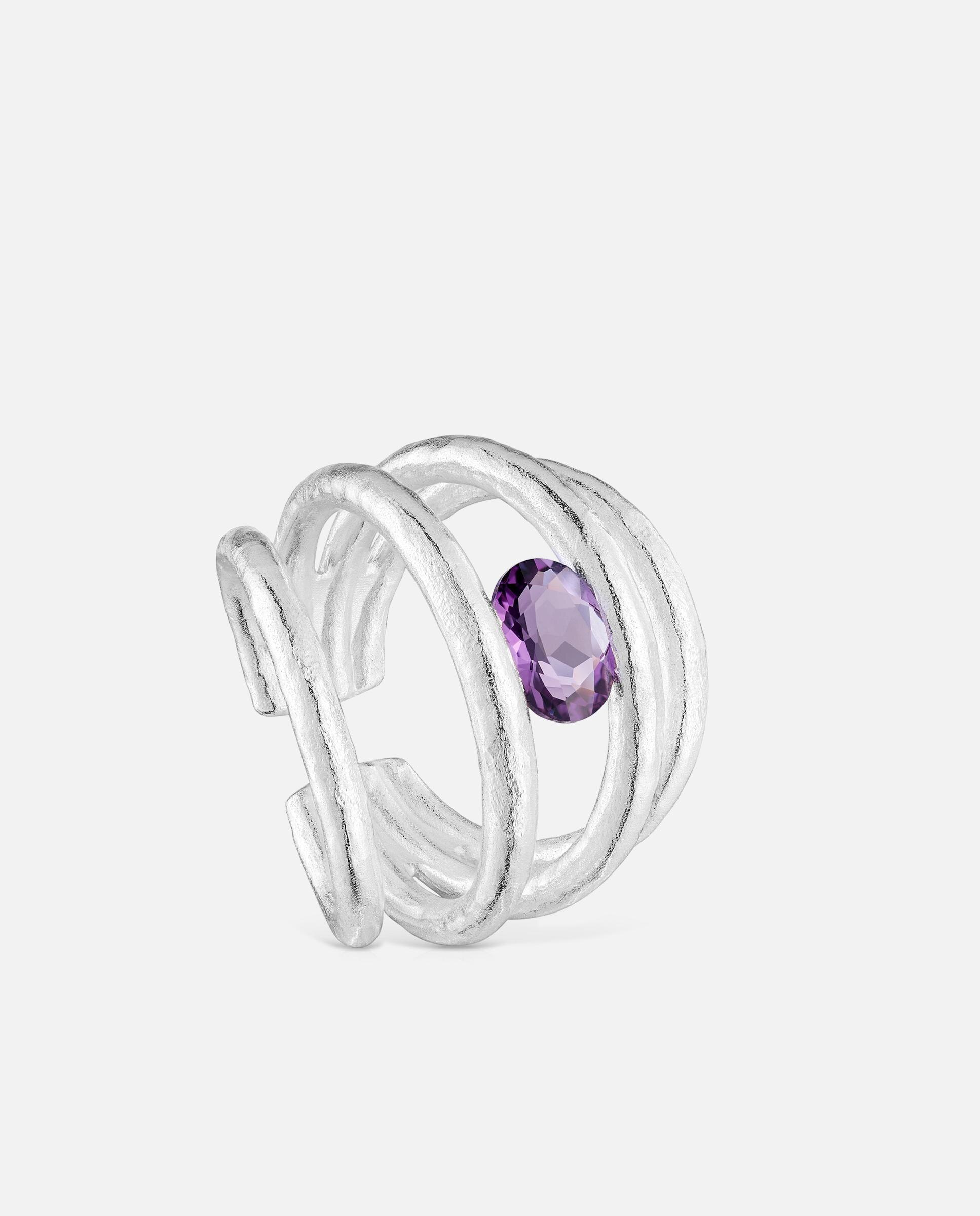 Imagem 0 de Anel Duna de Prata e Ametista