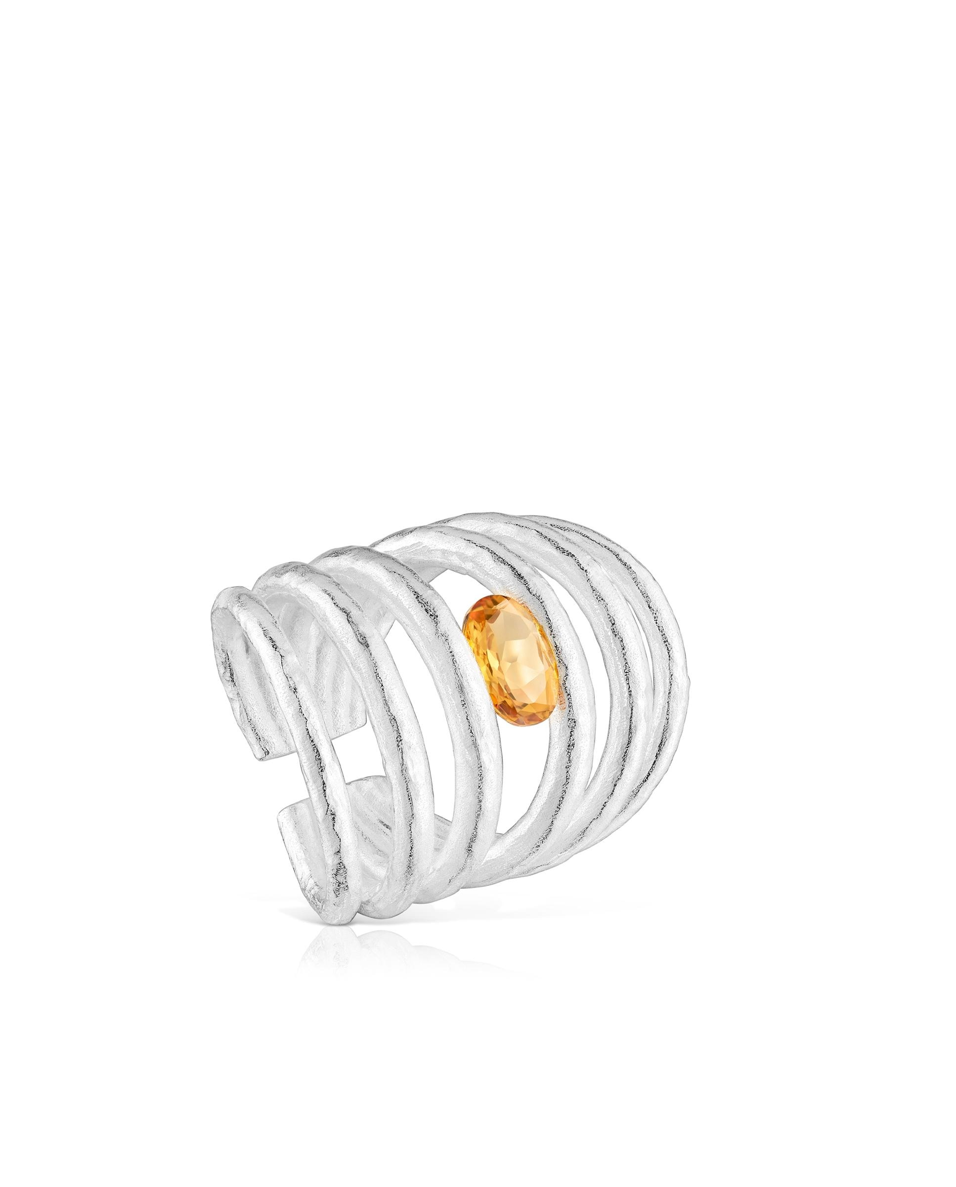 Imagem 0 de Anel Duna de Prata e Citrino