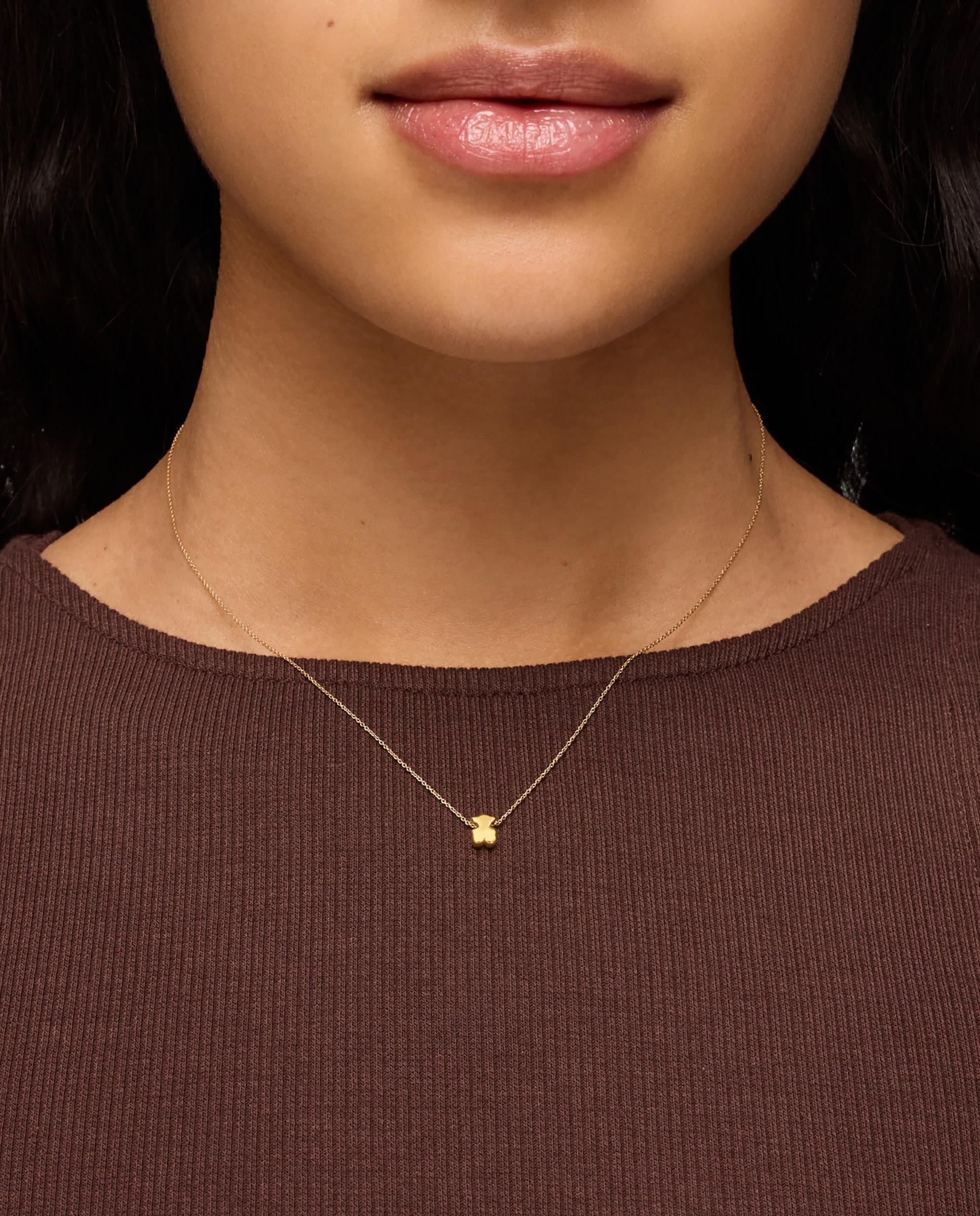 Colar Sweet Dolls Curto de Ouro com Motivo Urso 6 Mm Dourado-4